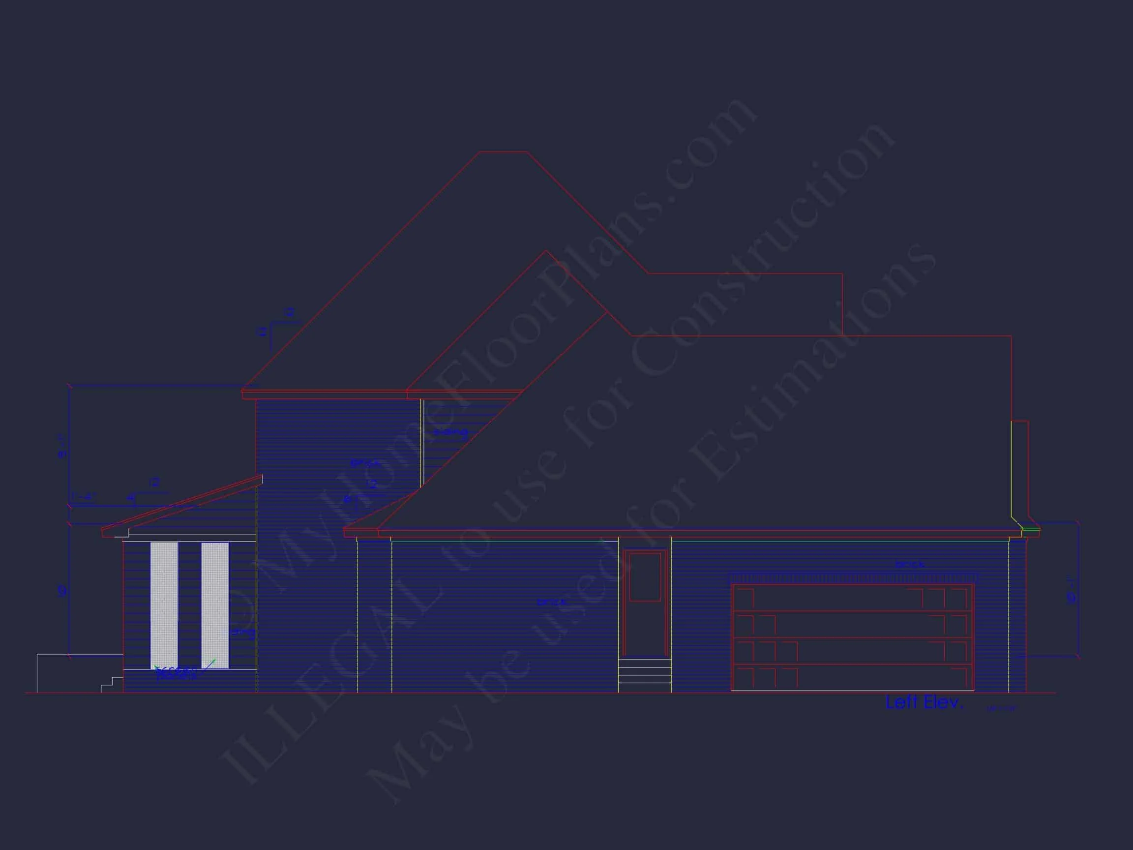 Modern 2-Story House Plan with 4 Bedrooms and CAD Blueprints