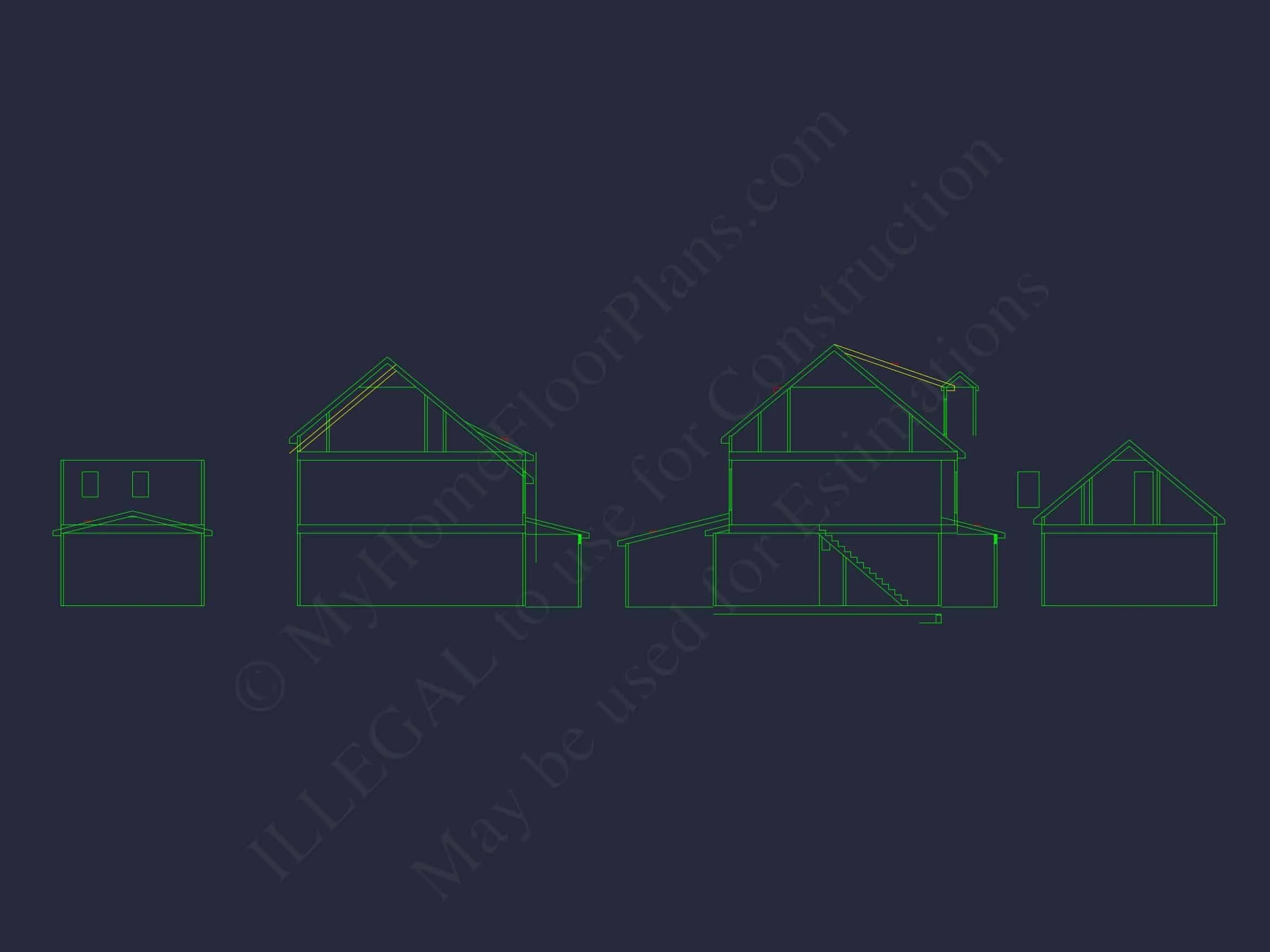 10-1546 HOUSE PLAN - Modern House Plan with Detailed Floor Designs and CAD Blueprints 26 Modern Home Plan with Detailed Floor Designs and CAD Blueprints