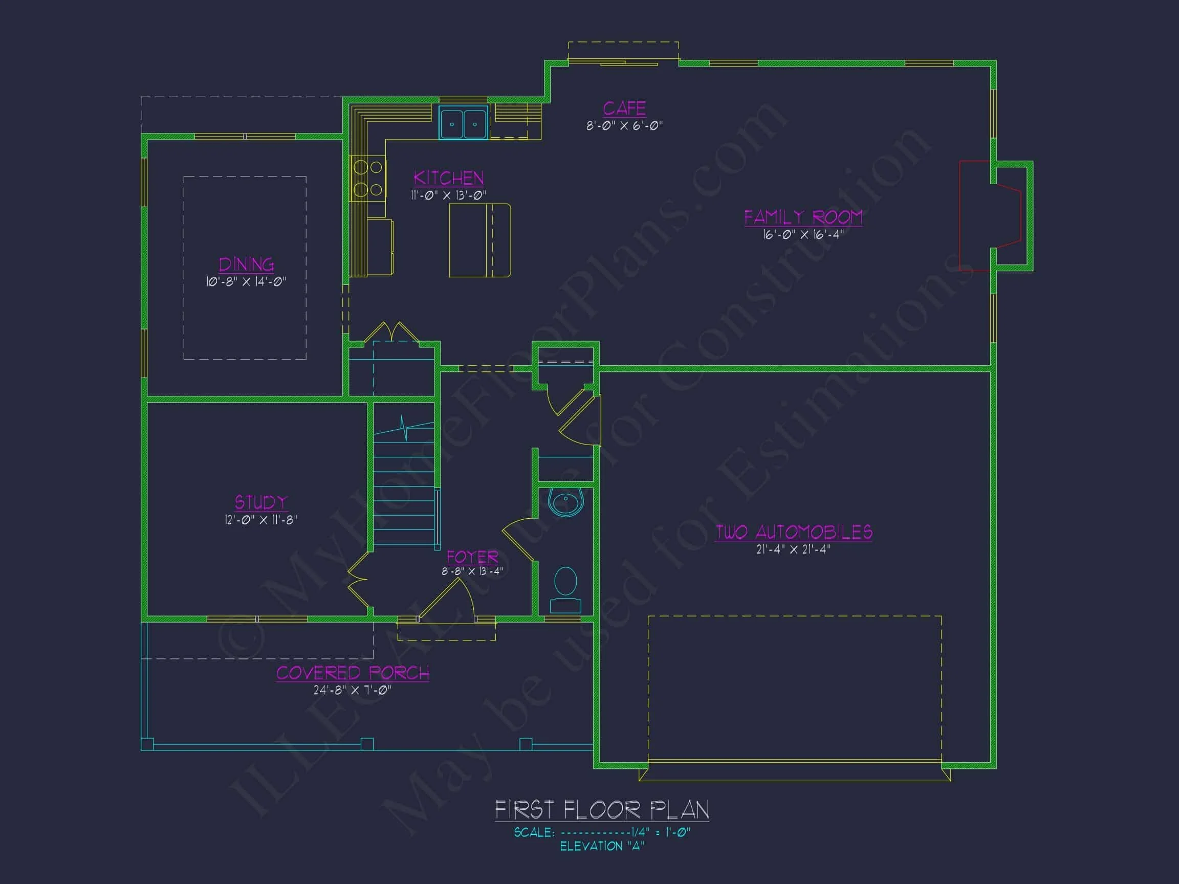 10-1546 HOUSE PLAN - Modern House Plan with Detailed Floor Designs and CAD Blueprints 3 Modern Home Plan with Detailed Floor Designs and CAD Blueprints