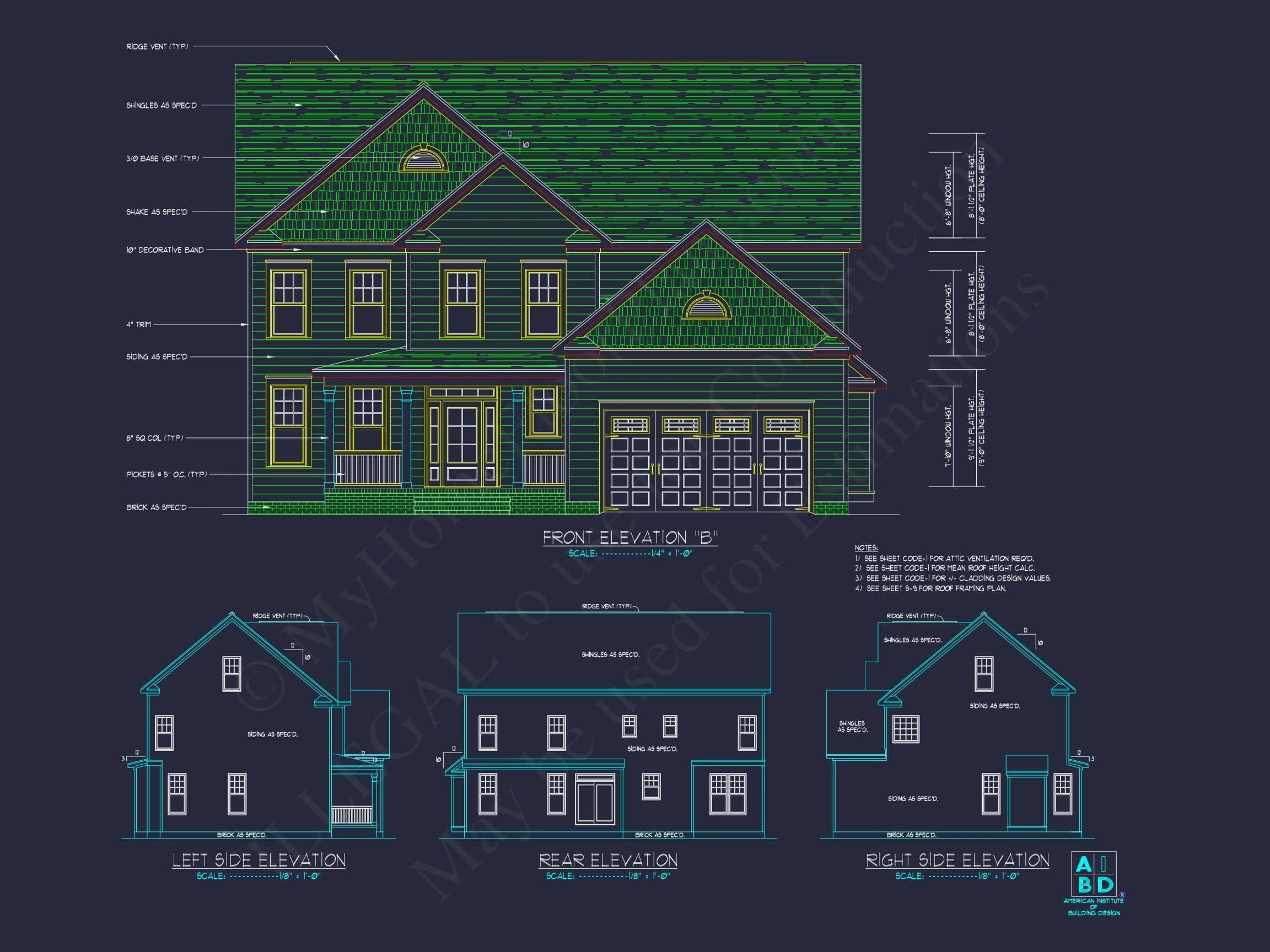 10-1546 HOUSE PLAN - Modern House Plan with Detailed Floor Designs and CAD Blueprints 5 Modern Home Plan with Detailed Floor Designs and CAD Blueprints