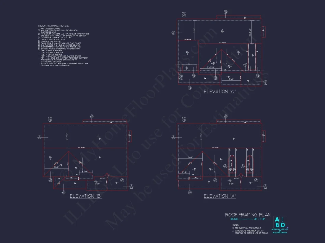 Modern Home Plan with Detailed Floor Designs and CAD Blueprints