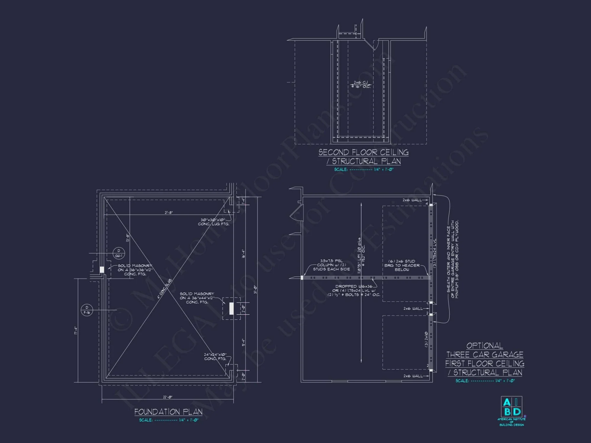 Modern Home Plan with Detailed Floor Designs and CAD Blueprints