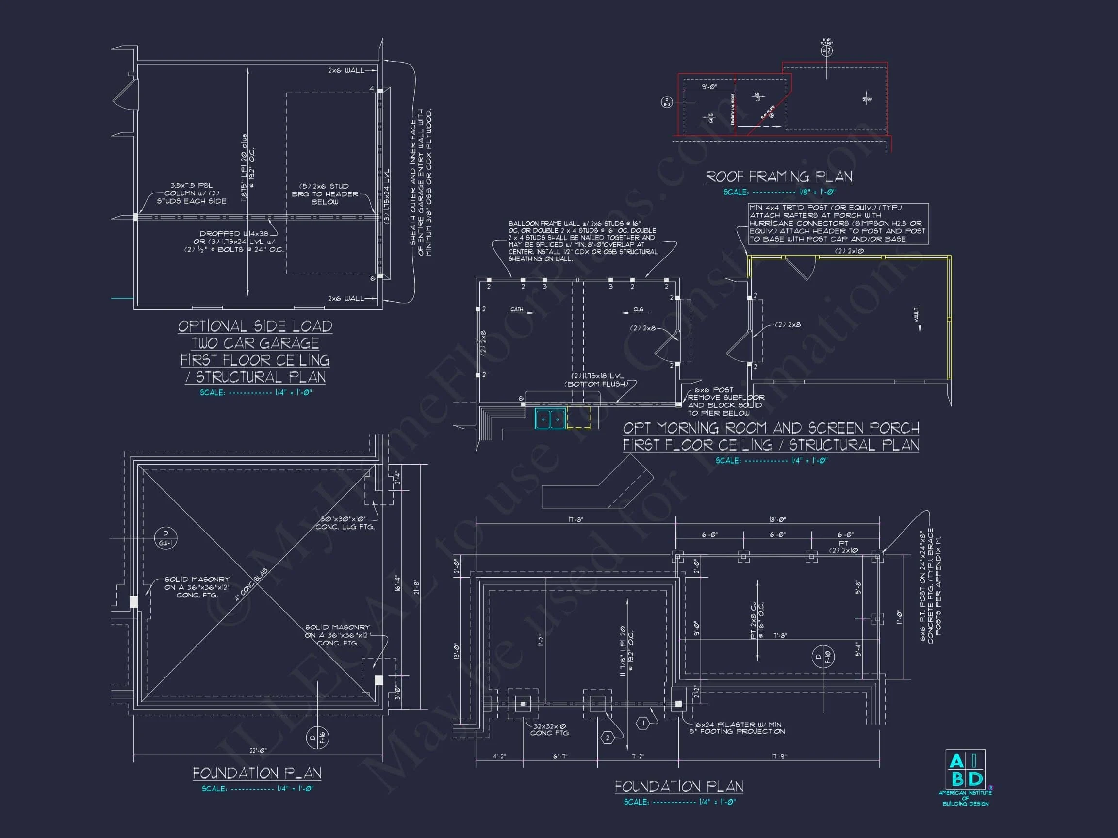 10-1546 HOUSE PLAN - Modern House Plan with Detailed Floor Designs and CAD Blueprints 12 Modern Home Plan with Detailed Floor Designs and CAD Blueprints