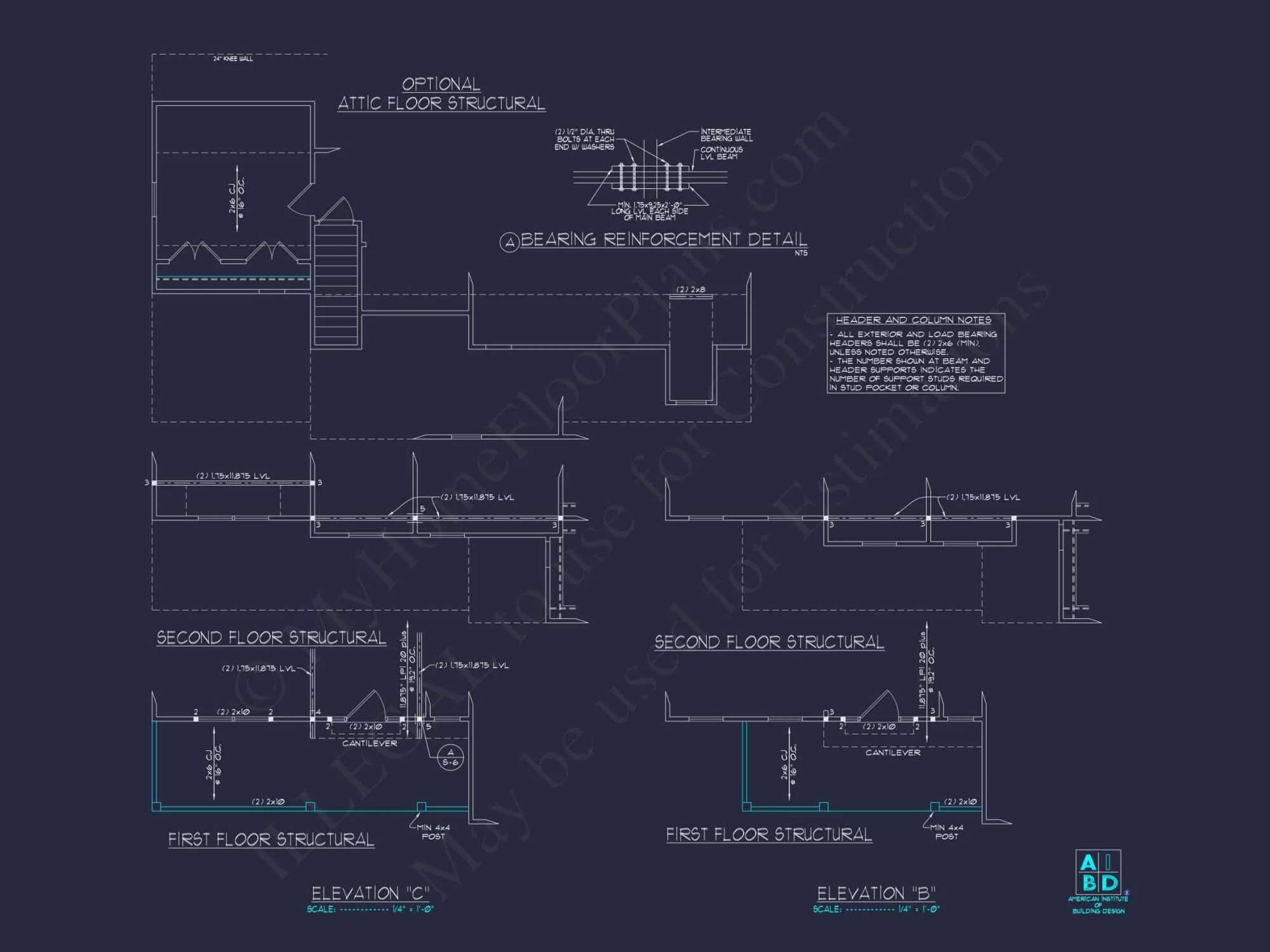 Modern Home Plan with Detailed Floor Designs and CAD Blueprints
