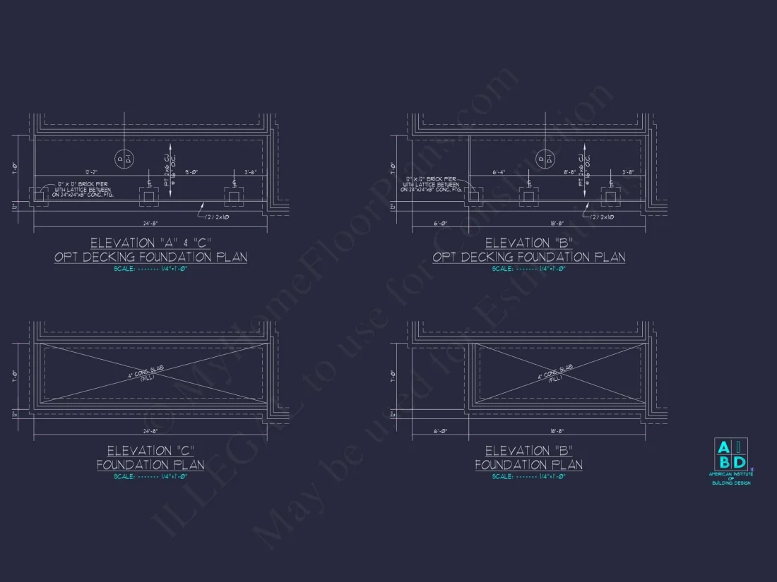 Modern Home Plan with Detailed Floor Designs and CAD Blueprints