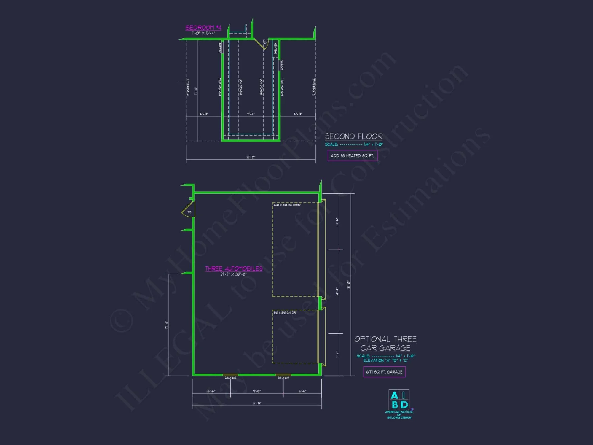 Modern Home Plan with Detailed Floor Designs and CAD Blueprints
