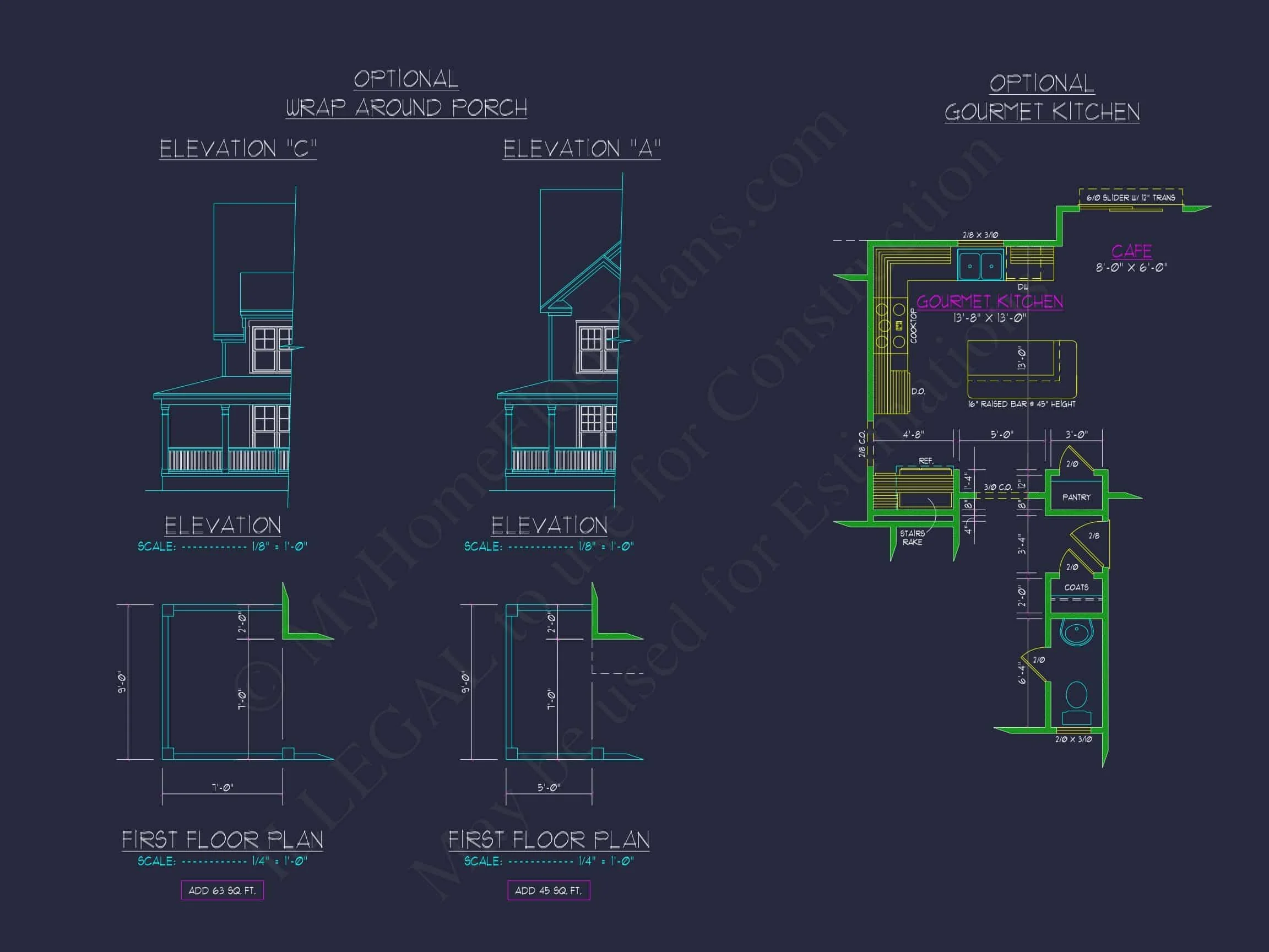10-1546 HOUSE PLAN - Modern House Plan with Detailed Floor Designs and CAD Blueprints 23 Modern Home Plan with Detailed Floor Designs and CAD Blueprints