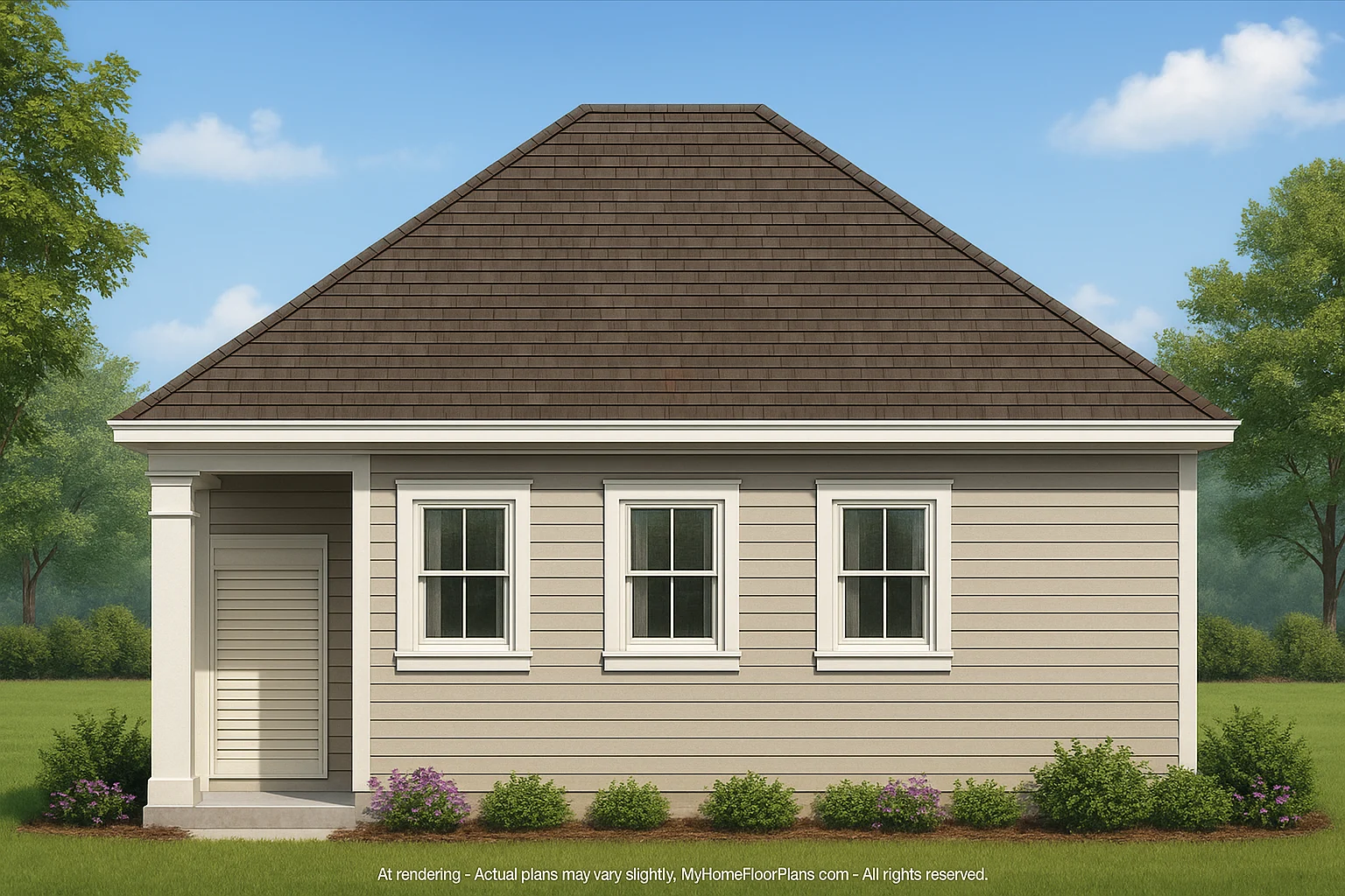 IMPORTANT Make the house as realistic as possible, landscape orientation, and display entire house. Do not cut off right or left side of house!