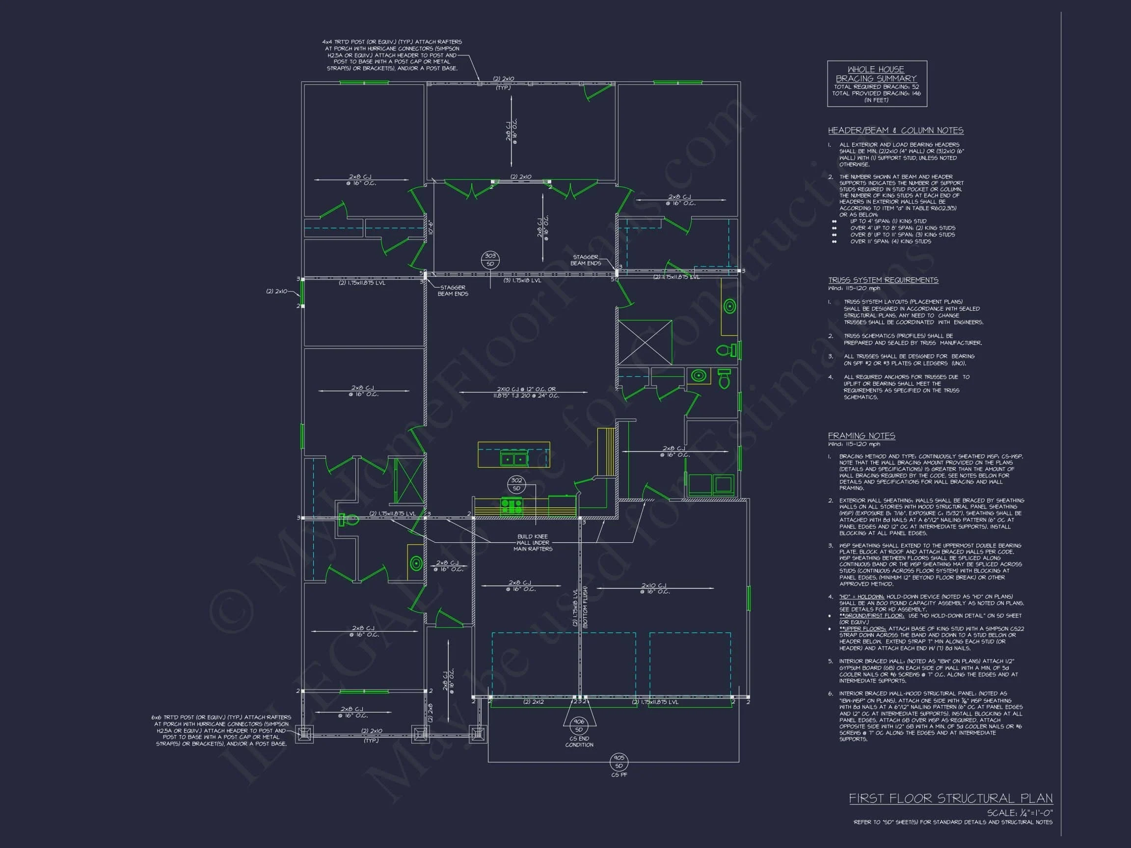 20-1244 HOUSE PLAN - Modern Farmhouse Home Plan - 4-Bed, 3-Bath, 2,450 SF 7 Modern Craftsman Home Plan with Spacious Floor Design