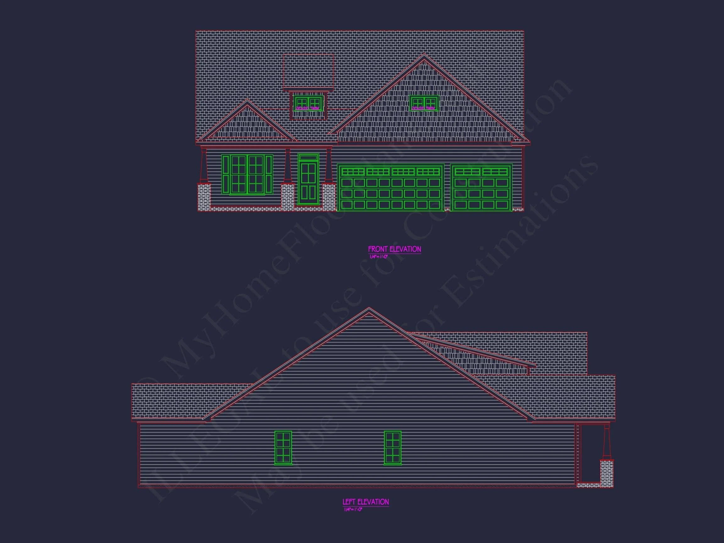 20-1244 HOUSE PLAN - Modern Farmhouse Home Plan - 4-Bed, 3-Bath, 2,450 SF 4 Modern Craftsman Home Plan with Spacious Floor Design