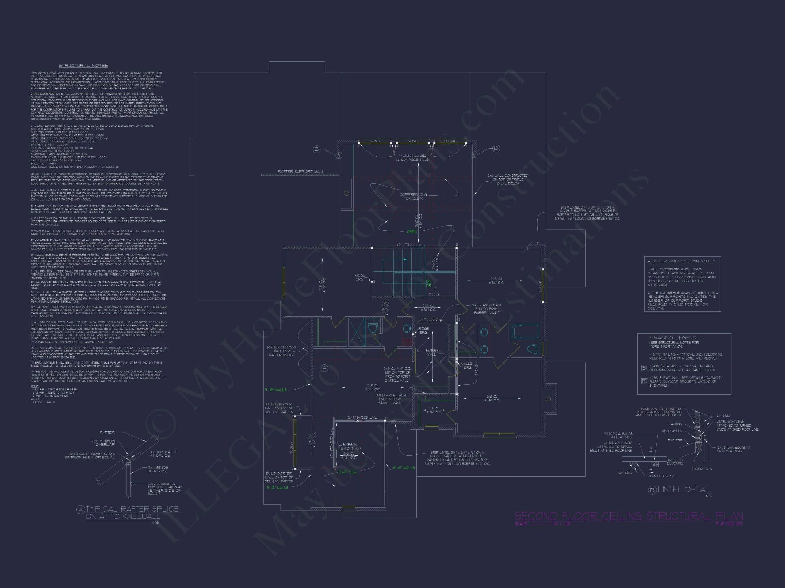 13-1387 HOUSE PLAN - Elegant House Plan with Blueprint CAD Design & Floor Plans 9 MYFHP 13-1387 HOME PLAN