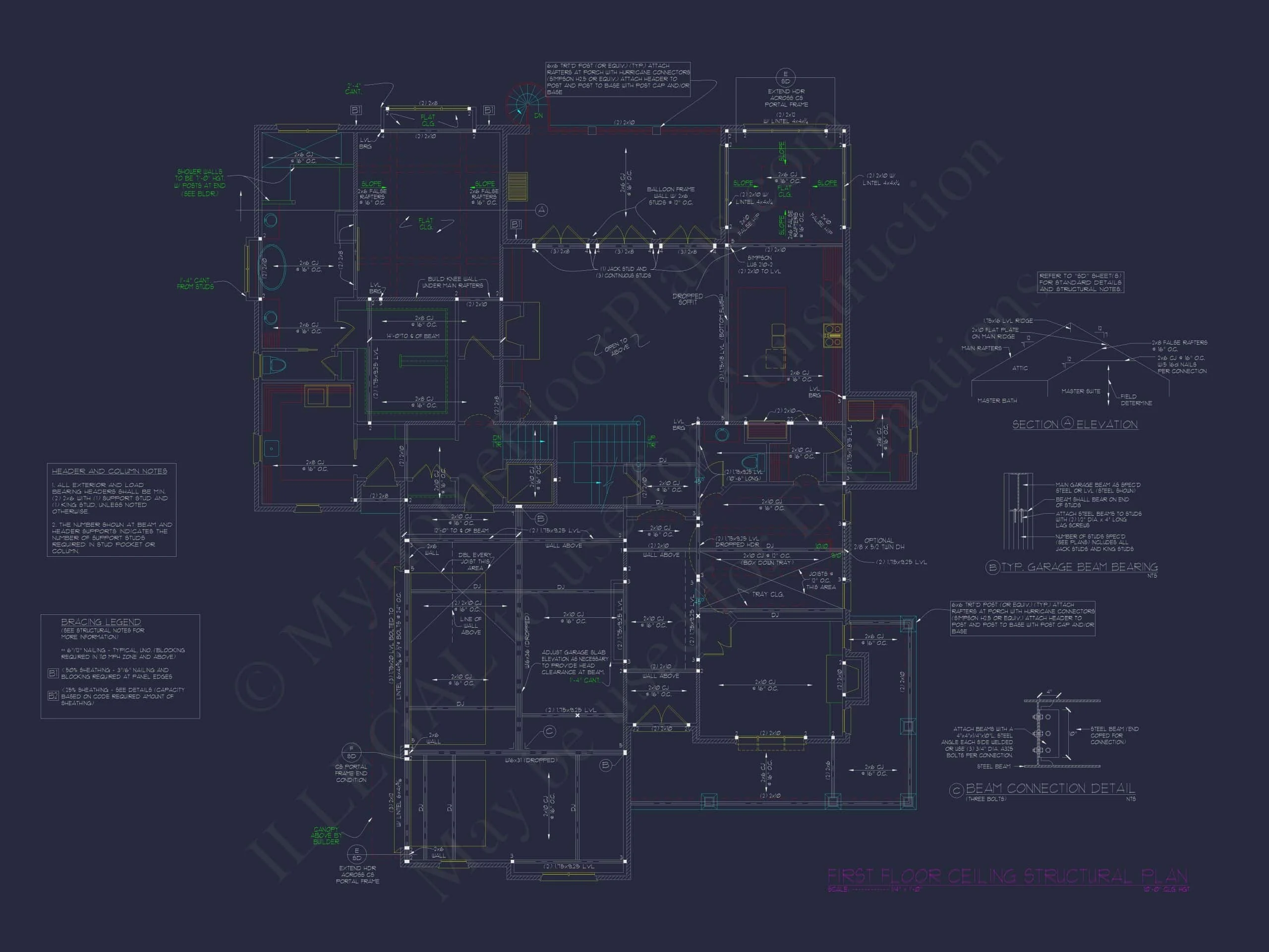 13-1387 HOUSE PLAN - Elegant House Plan with Blueprint CAD Design & Floor Plans 10 MYFHP 13-1387 HOME PLAN