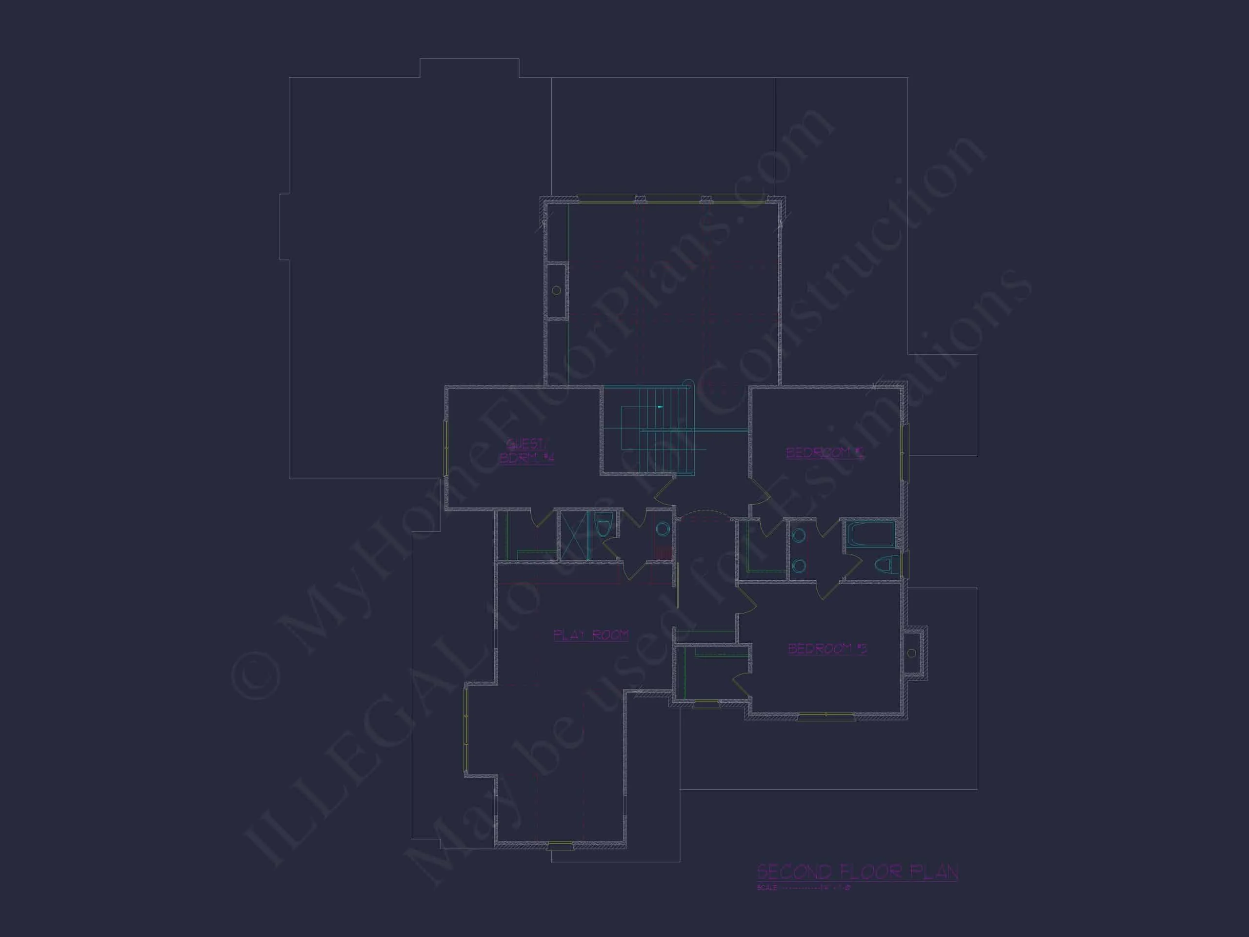 13-1387 HOUSE PLAN - Elegant House Plan with Blueprint CAD Design & Floor Plans 4 MYFHP 13-1387 HOME PLAN
