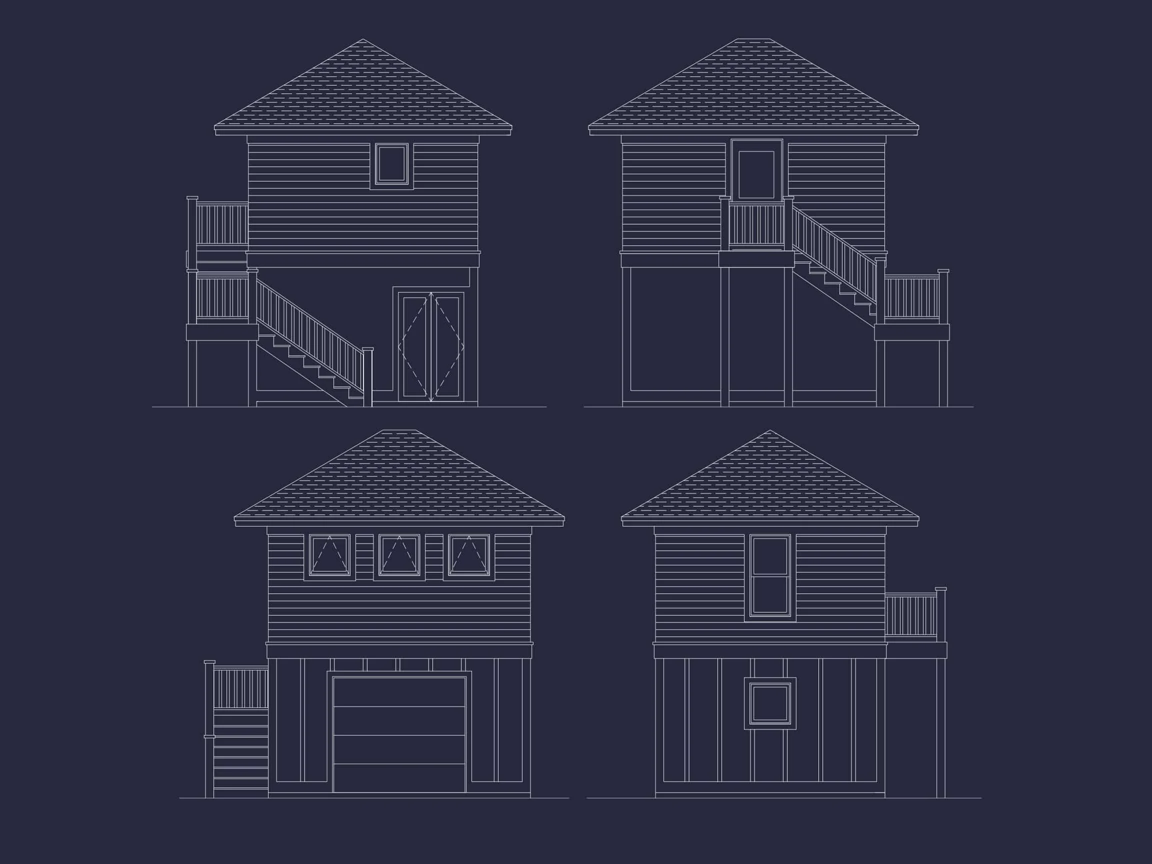 13-1199 CART PLAN - Compact 2-Story Golf Cart Garage House Floor Plan Design 3 Compact 2-Story Golf Cart Garage Home Floor Plan Design