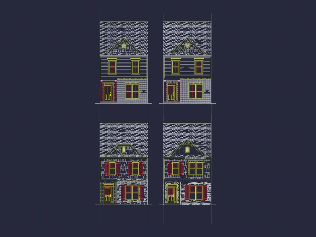 Beautiful CAD Home Plan with 3 Beds, 2.5 Baths, and Open Design