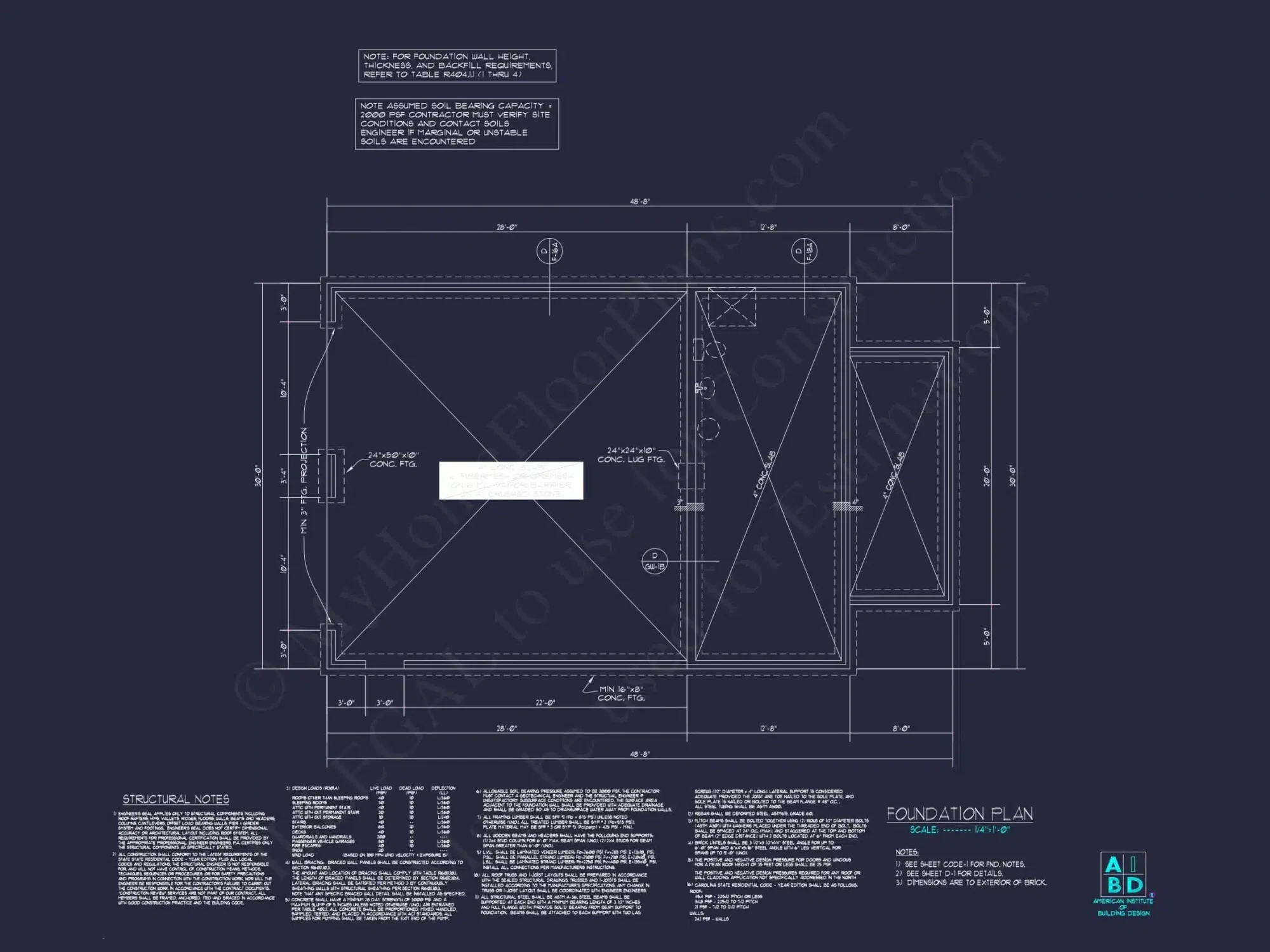 Modern Garage and Living Space Plan with 2 Bays and Study