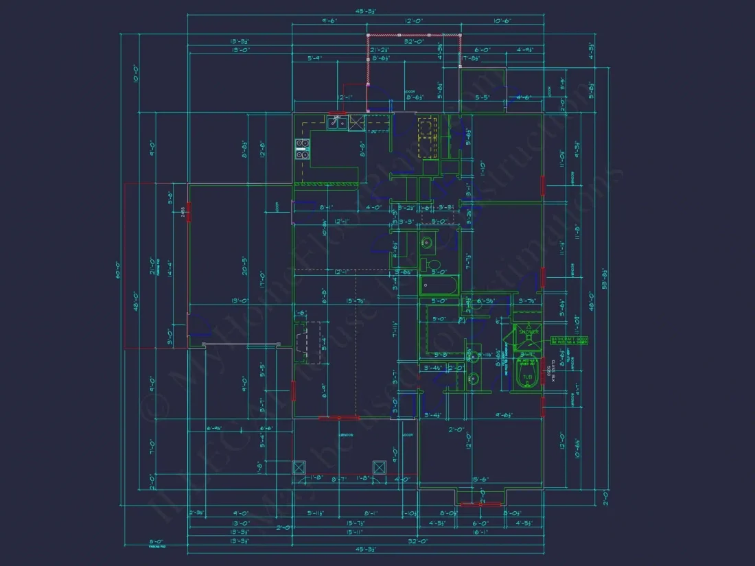 Craftsman Home Plan with 3 Bedrooms, 2 Baths, and CAD Designs