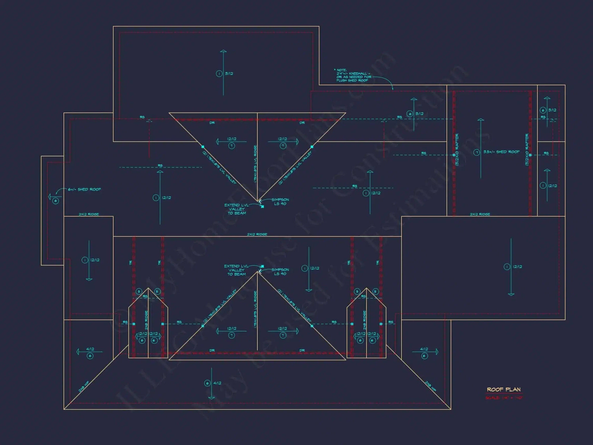 Beautiful 2-Story House Plan with Craftsman Blueprint