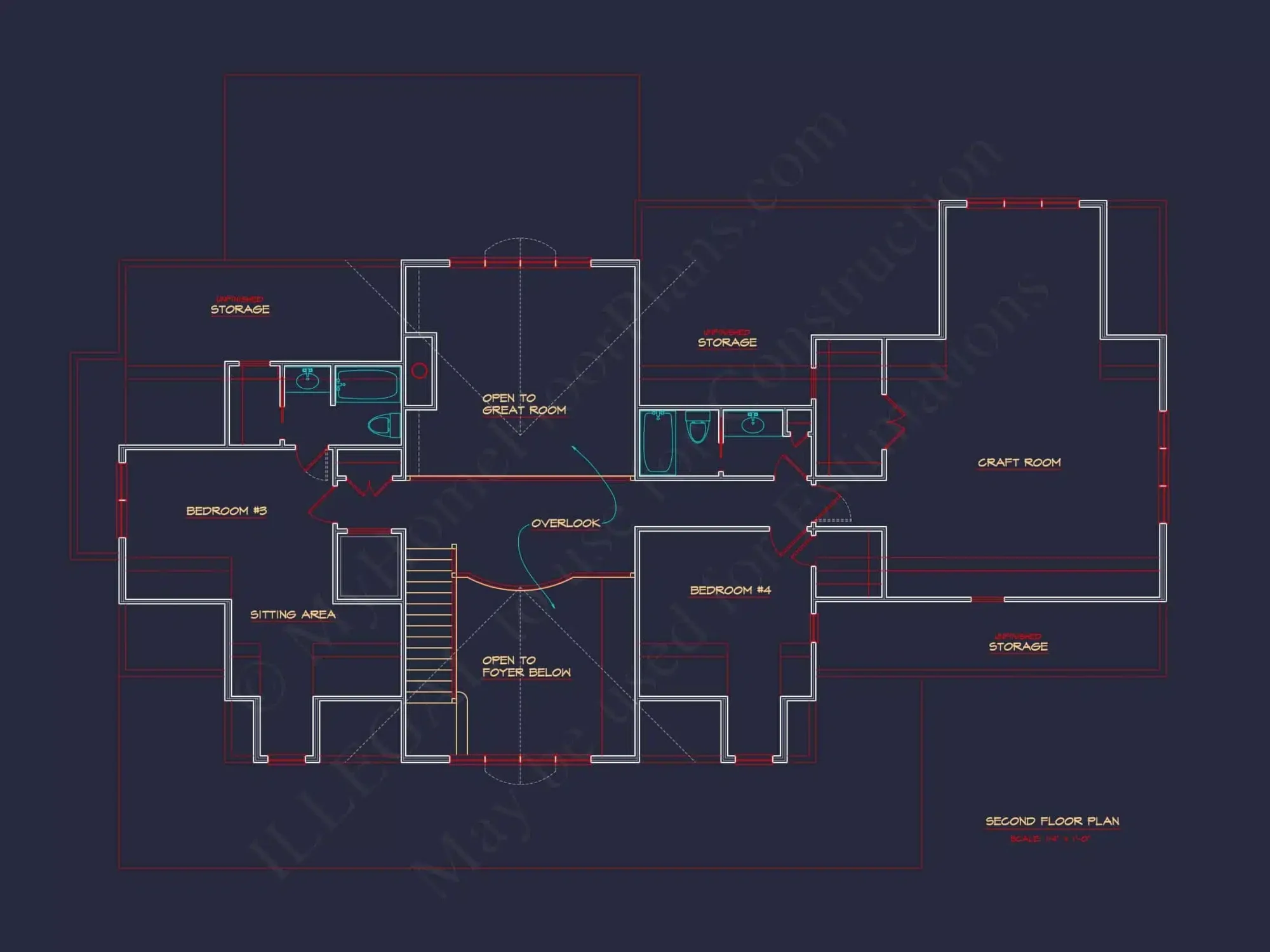 Beautiful 2-Story House Plan with Craftsman Blueprint