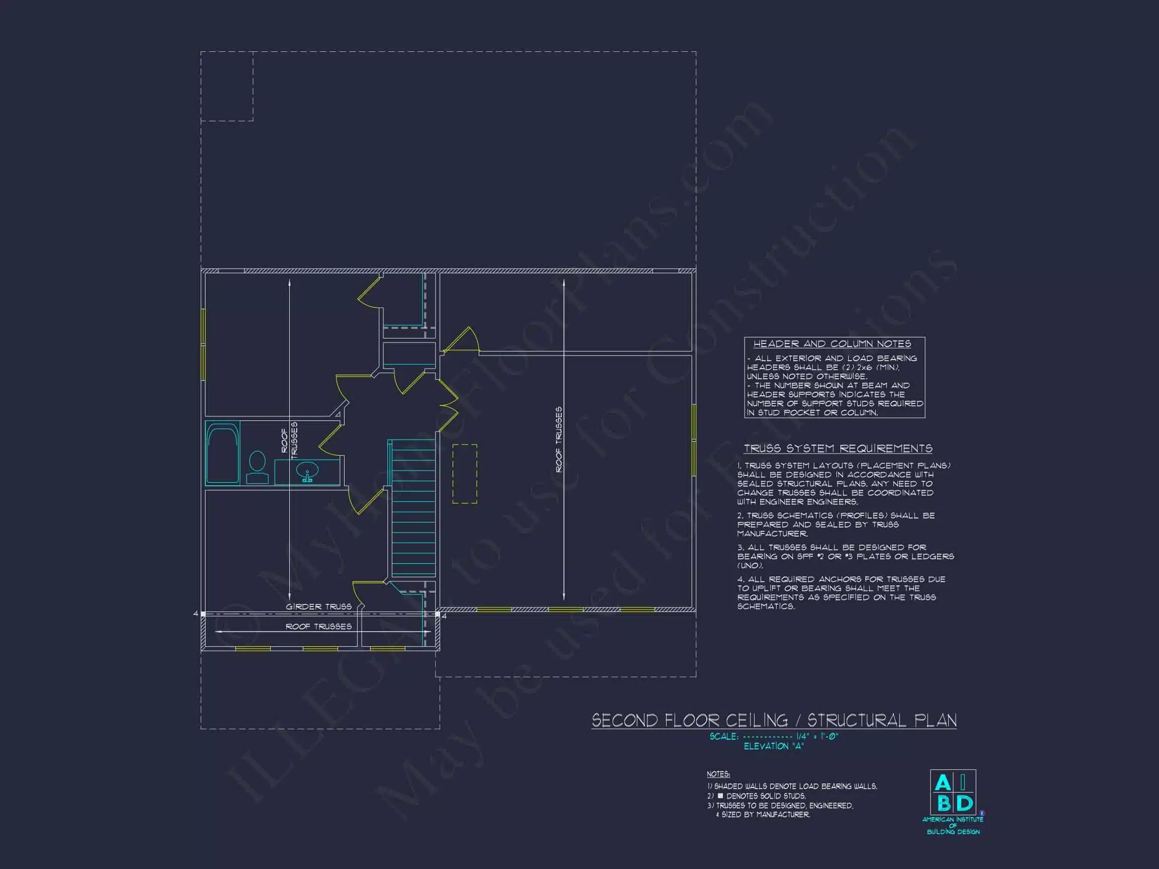 Modern Two-Story Home Plan with CAD Blueprint and Functional Layout