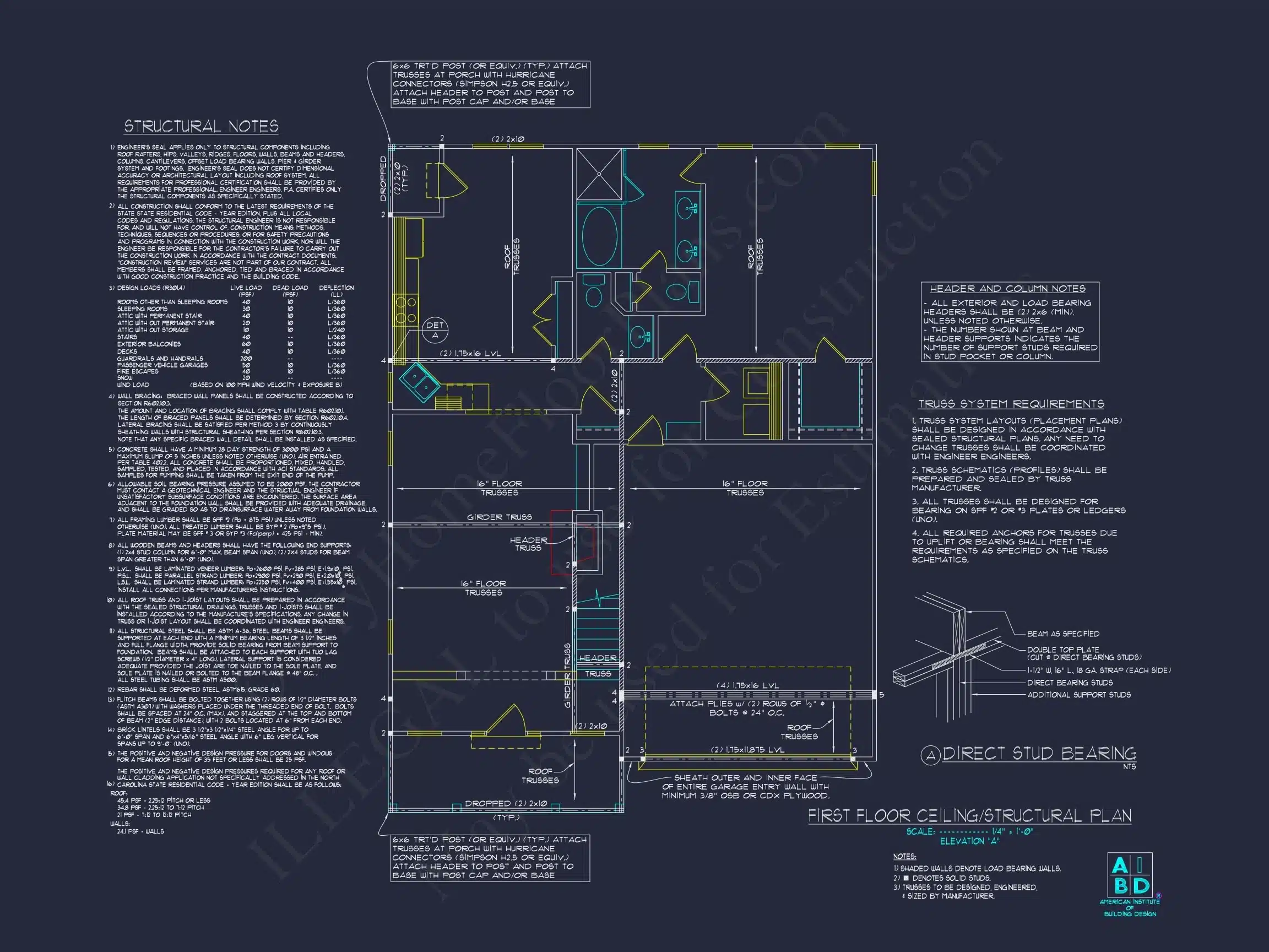 Modern Two-Story Home Plan with CAD Blueprint and Functional Layout