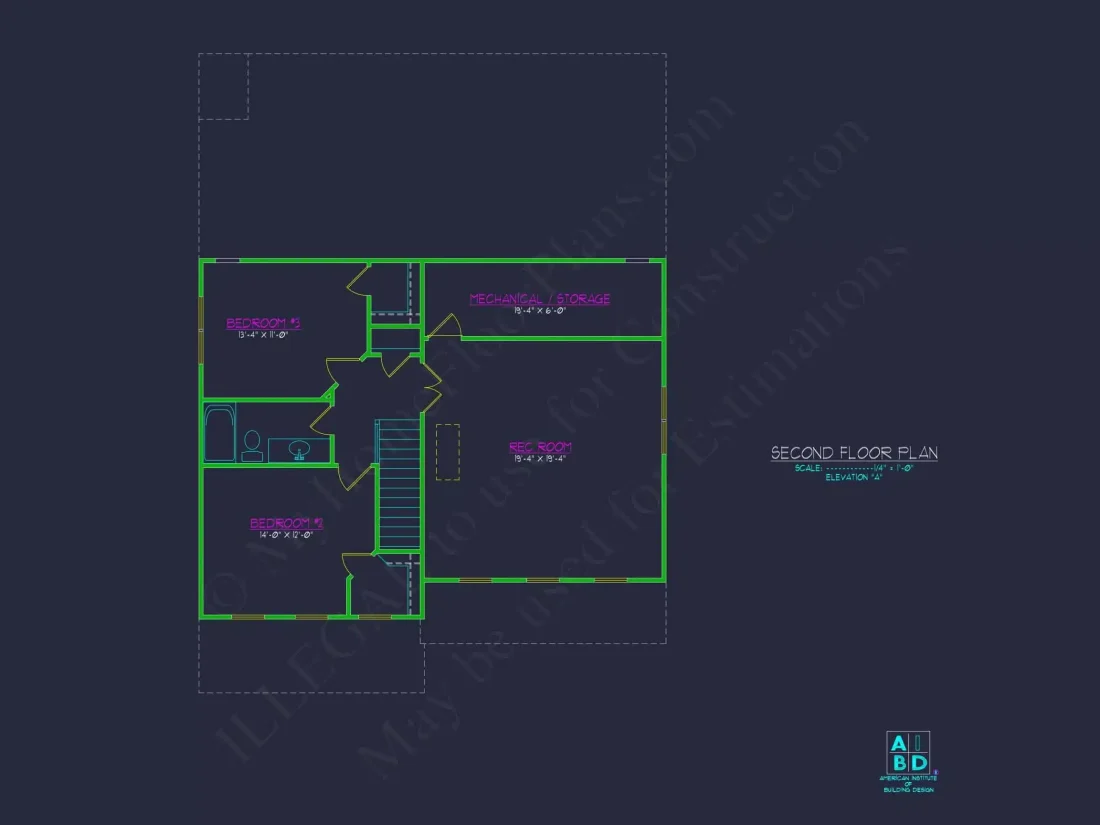 Modern Two-Story Home Plan with CAD Blueprint and Functional Layout