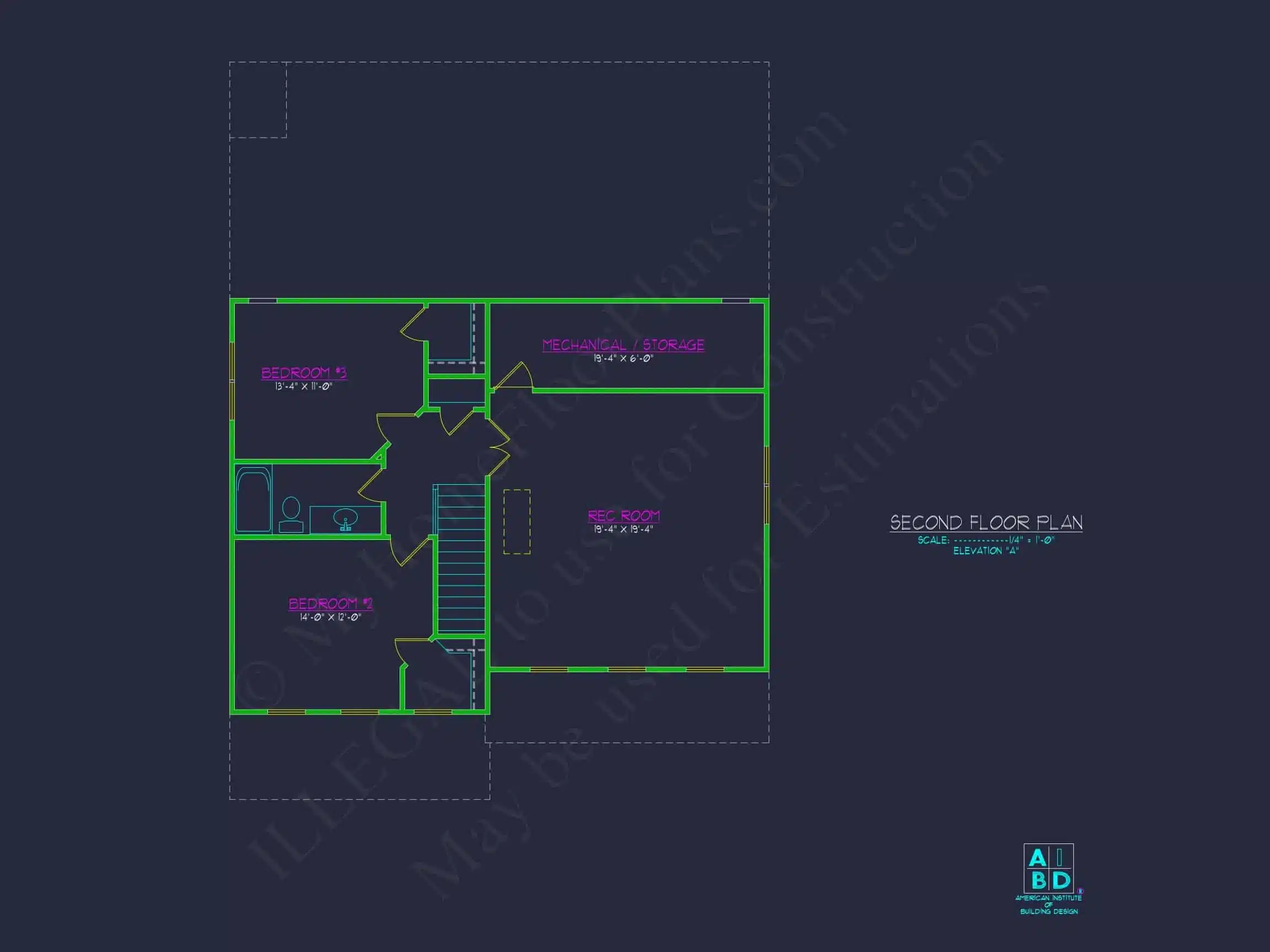 Modern Two-Story Home Plan with CAD Blueprint and Functional Layout