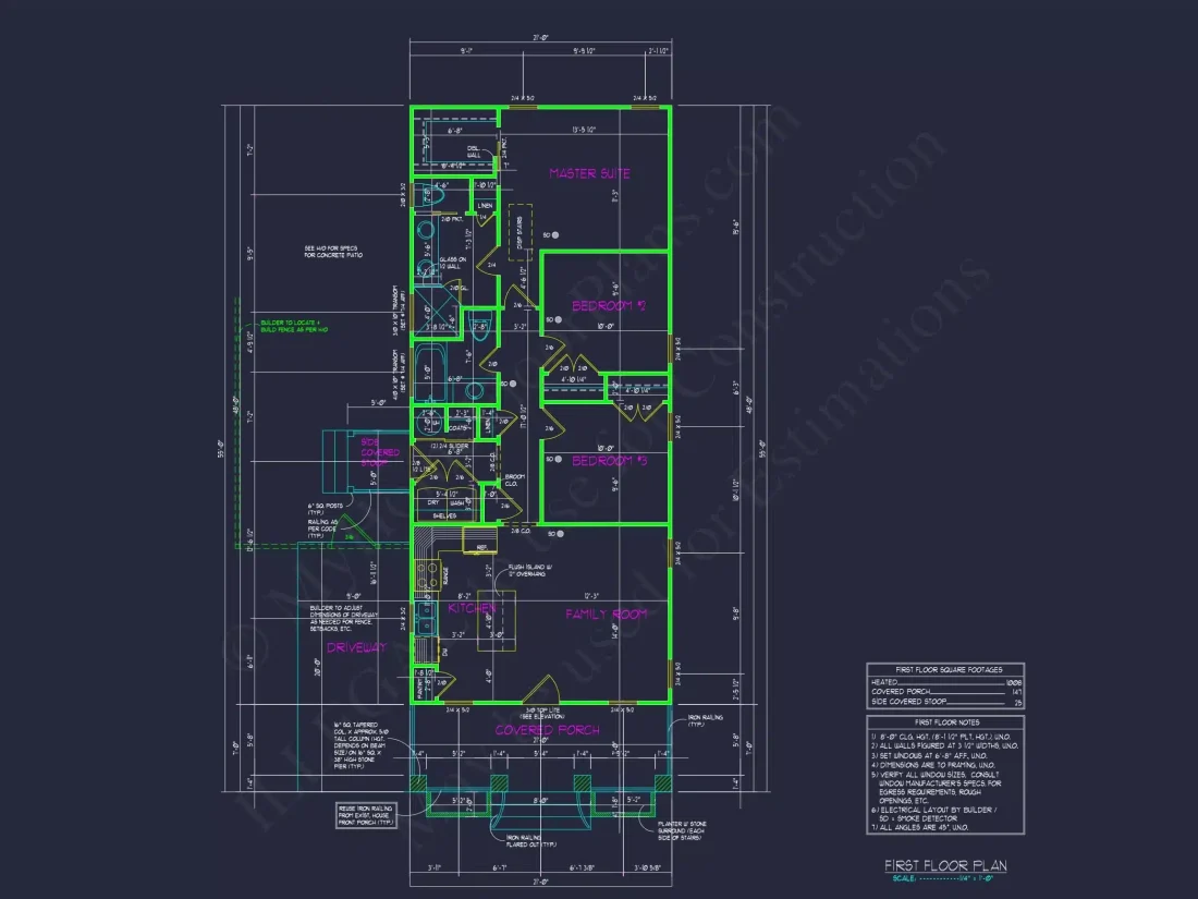 Compact Cottage Home Plan With Cozy Design and CAD Blueprint