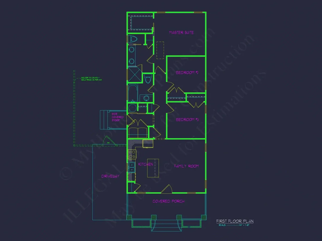 Compact Cottage Home Plan With Cozy Design and CAD Blueprint