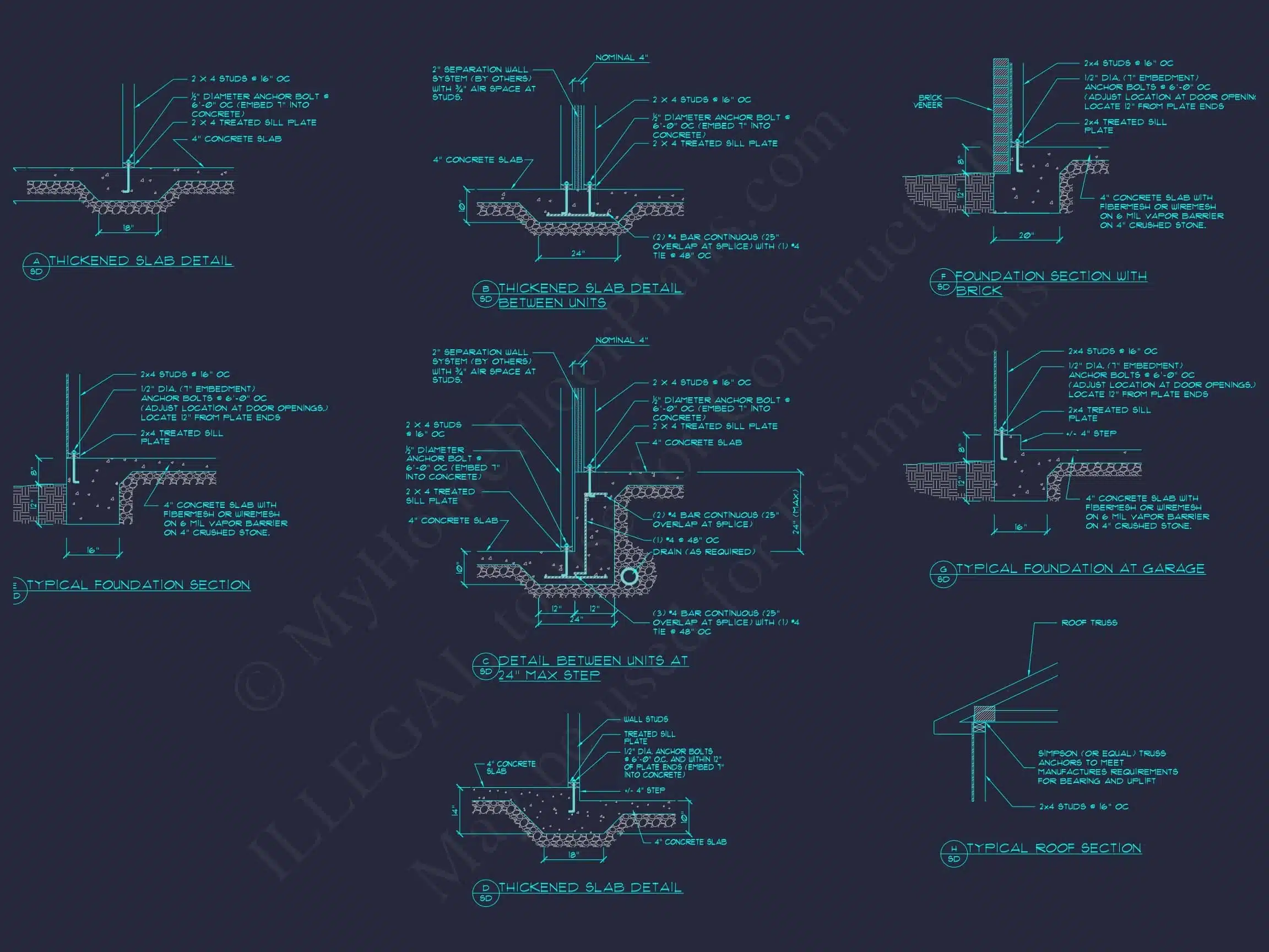 8-1395 BLDG 1 TOWNHOUSE PLAN -Colonial Revival Home Plan - 3-Bed, 2-Bath, 1,942 SF 26 5-Unit Colonial Revival Townhome Plan with Rear Entry Garage and CAD Designs
