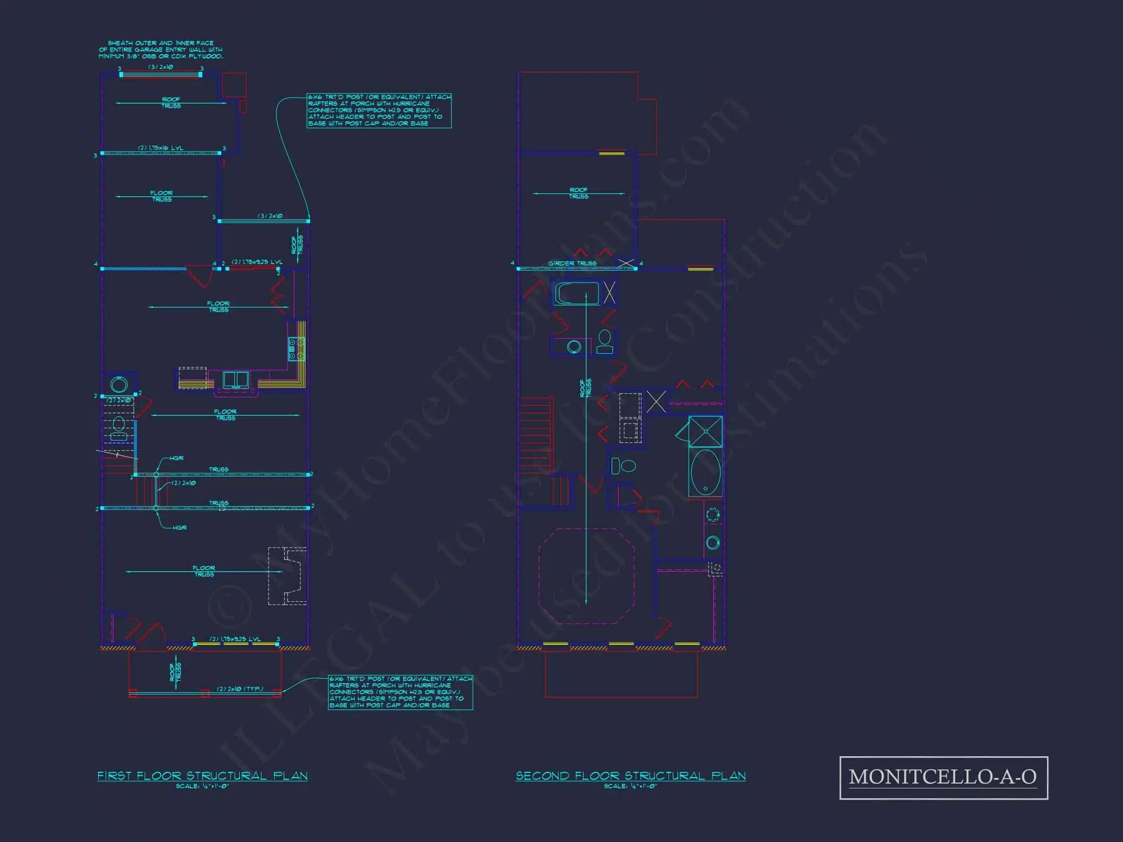 8-1395 BLDG 1 TOWNHOUSE PLAN -Colonial Revival Home Plan - 3-Bed, 2-Bath, 1,942 SF 17 5-Unit Colonial Revival Townhome Plan with Rear Entry Garage and CAD Designs