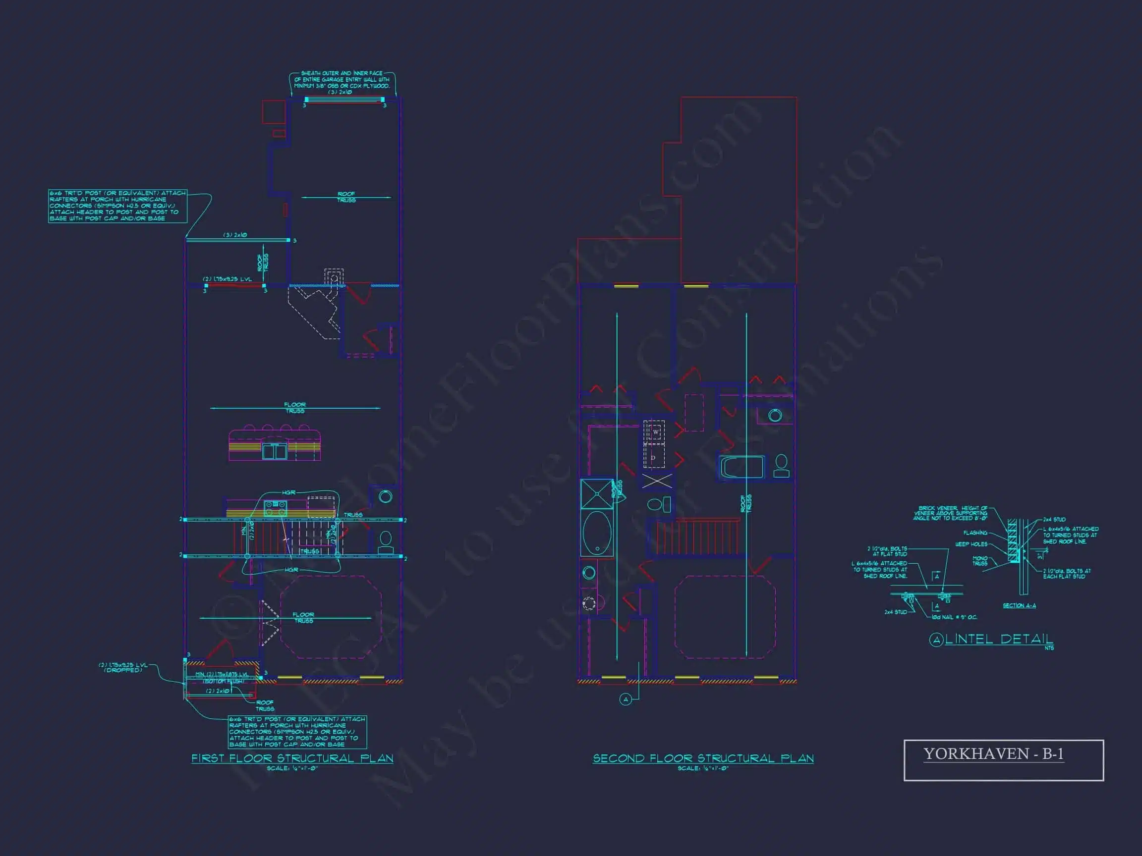8-1395 BLDG 1 TOWNHOUSE PLAN -Colonial Revival Home Plan - 3-Bed, 2-Bath, 1,942 SF 16 5-Unit Colonial Revival Townhome Plan with Rear Entry Garage and CAD Designs