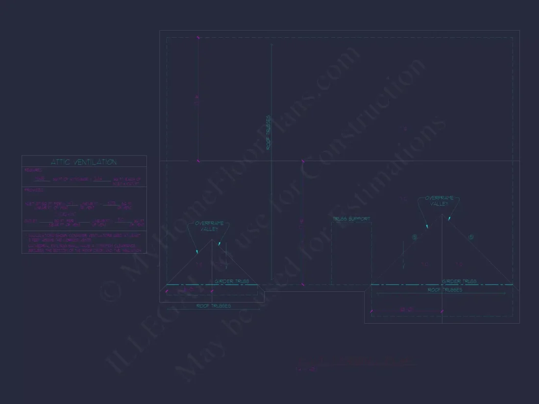 Ranch Home Floor Plan 3-Bed, 2-Bath CAD Designs
