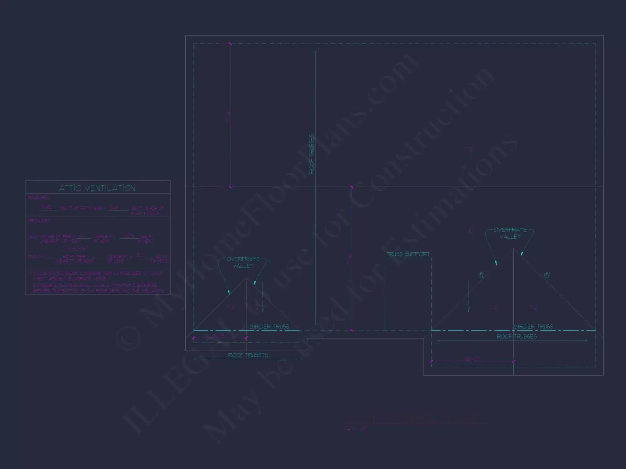 Ranch Home Floor Plan 3-Bed, 2-Bath CAD Designs