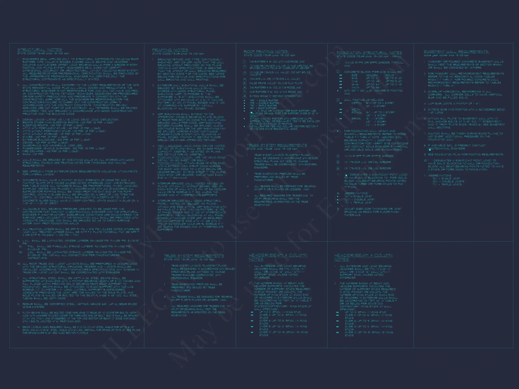Ranch Home Floor Plan 3-Bed, 2-Bath CAD Designs