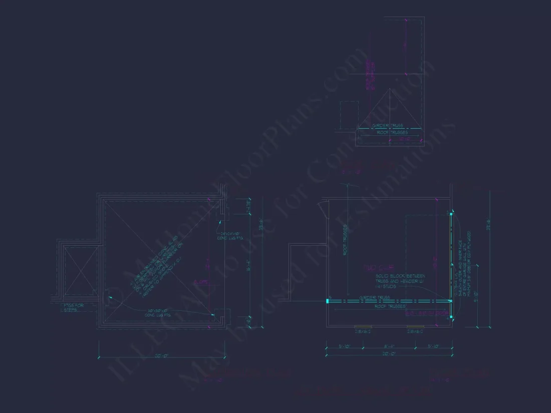 Ranch Home Floor Plan 3-Bed, 2-Bath CAD Designs