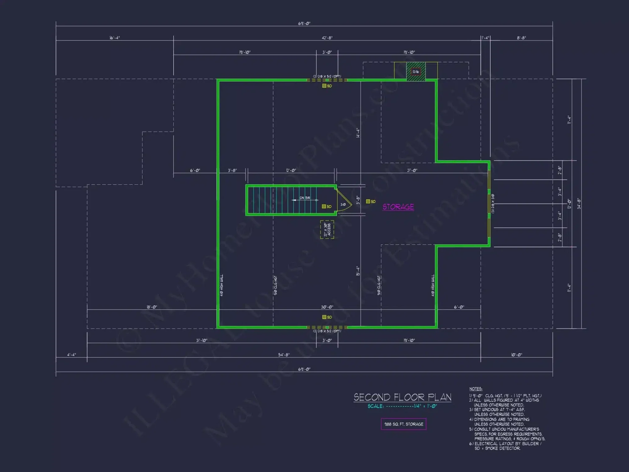 Charming 1.5-Story Craftsman House Plan with 2 Bedrooms & CAD Files