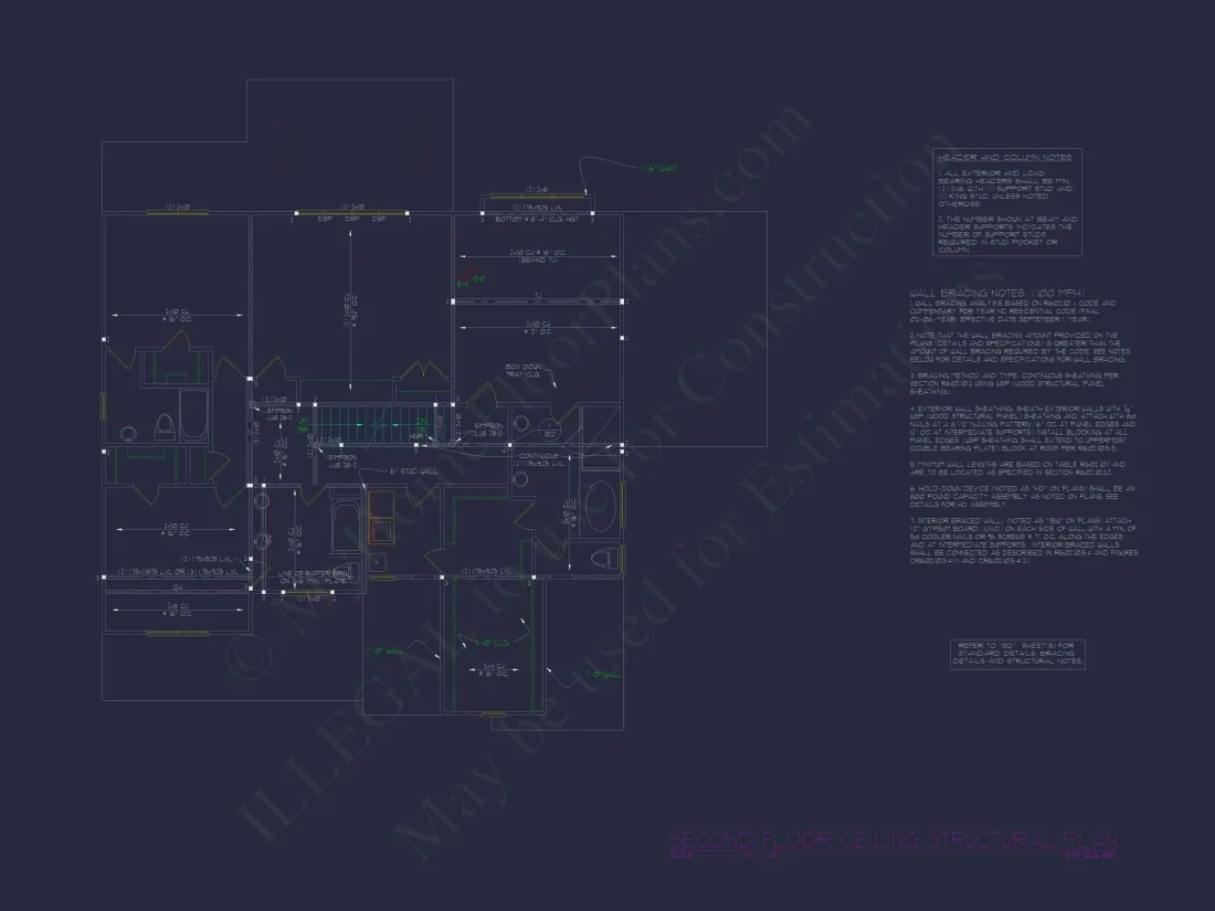 Custom 3-Story House Plan with 5 Bedrooms & CAD Designs