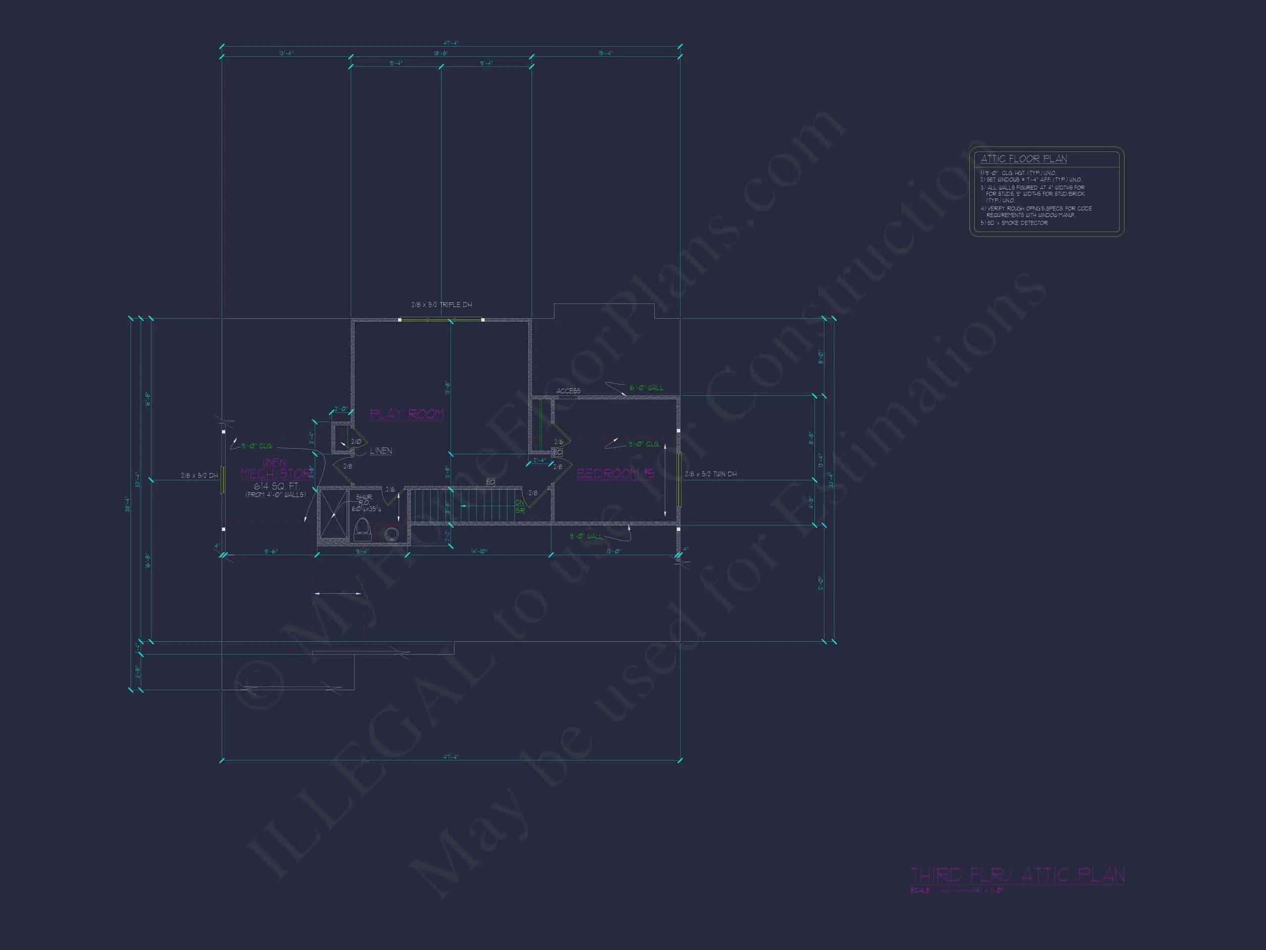 Custom 3-Story House Plan with 5 Bedrooms & CAD Designs