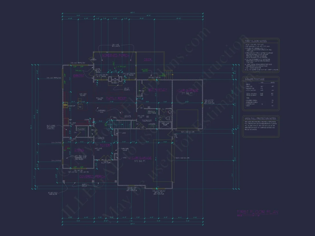 Custom 3-Story House Plan with 5 Bedrooms & CAD Designs