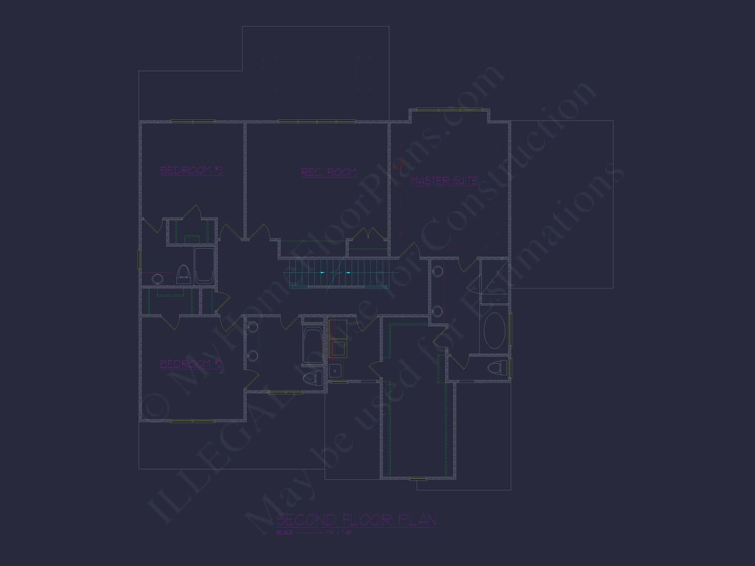 Custom 3-Story House Plan with 5 Bedrooms & CAD Designs