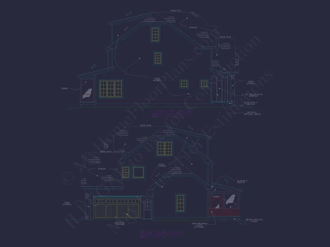 Custom 3-Story House Plan with 5 Bedrooms & CAD Designs