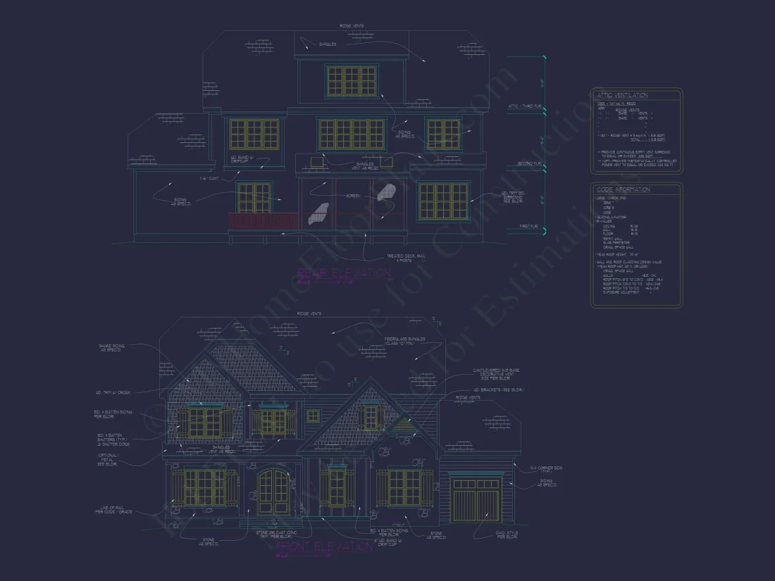 Custom 3-Story House Plan with 5 Bedrooms & CAD Designs