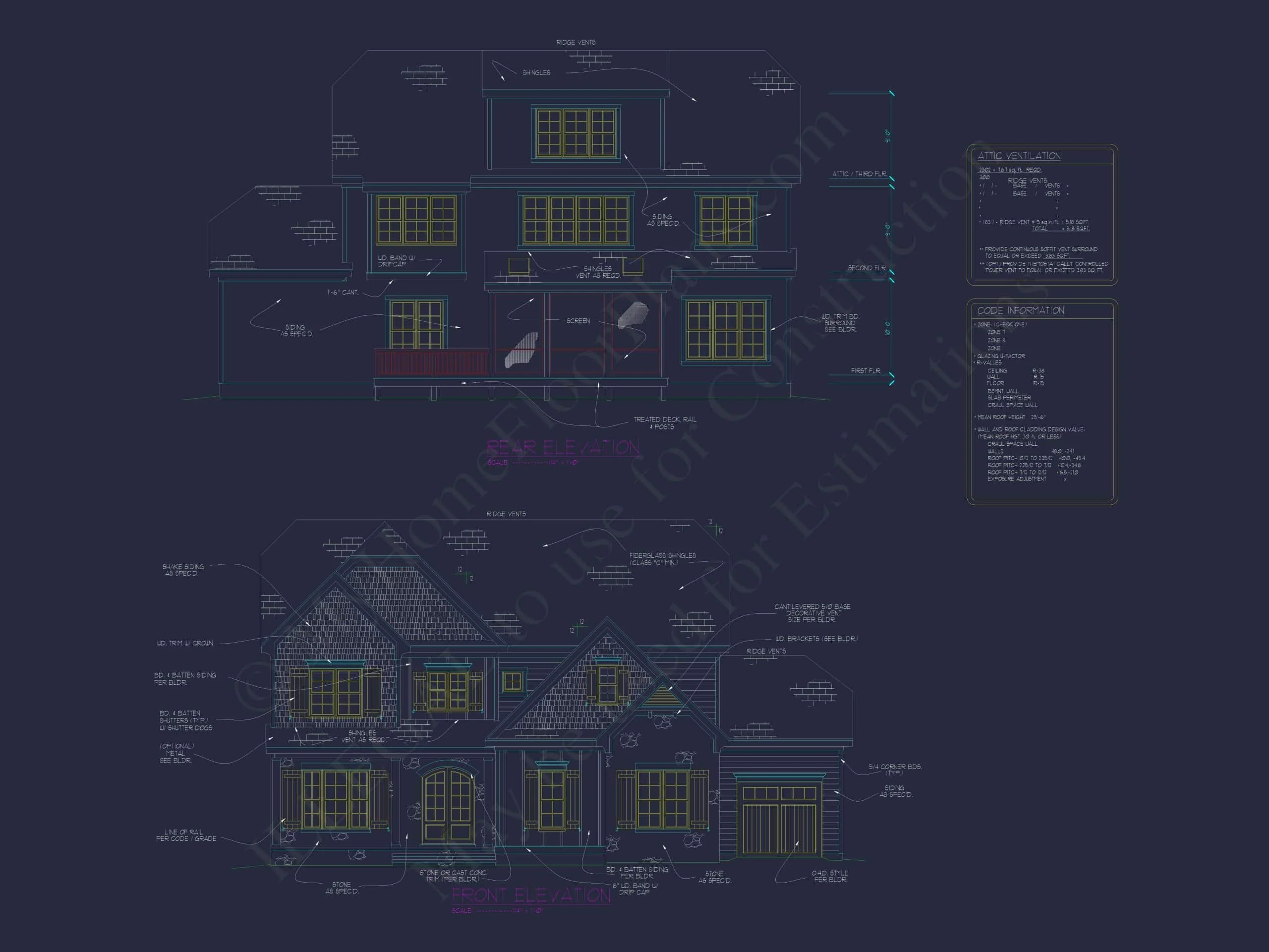 Custom 3-Story House Plan with 5 Bedrooms & CAD Designs