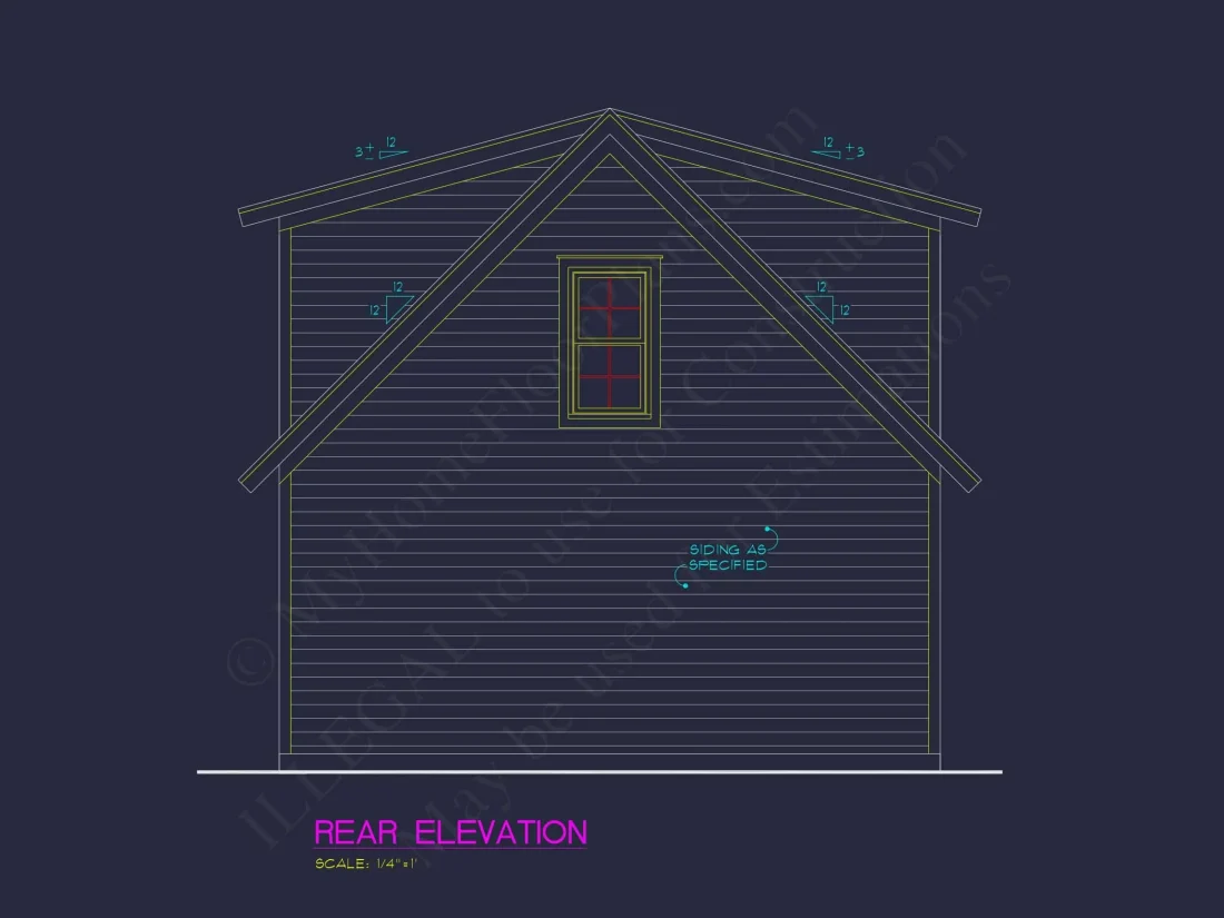 2-Car Garage House Plan with Living Space and CAD Blueprints