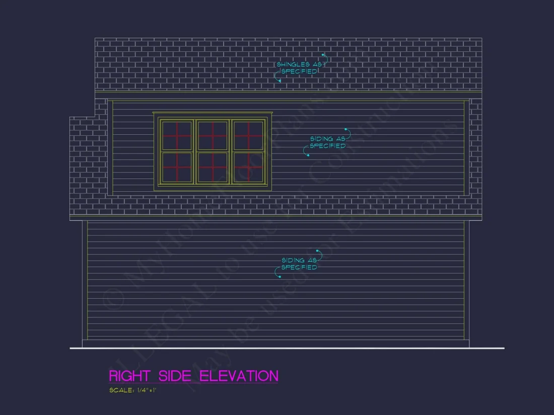 2-Car Garage House Plan with Living Space and CAD Blueprints