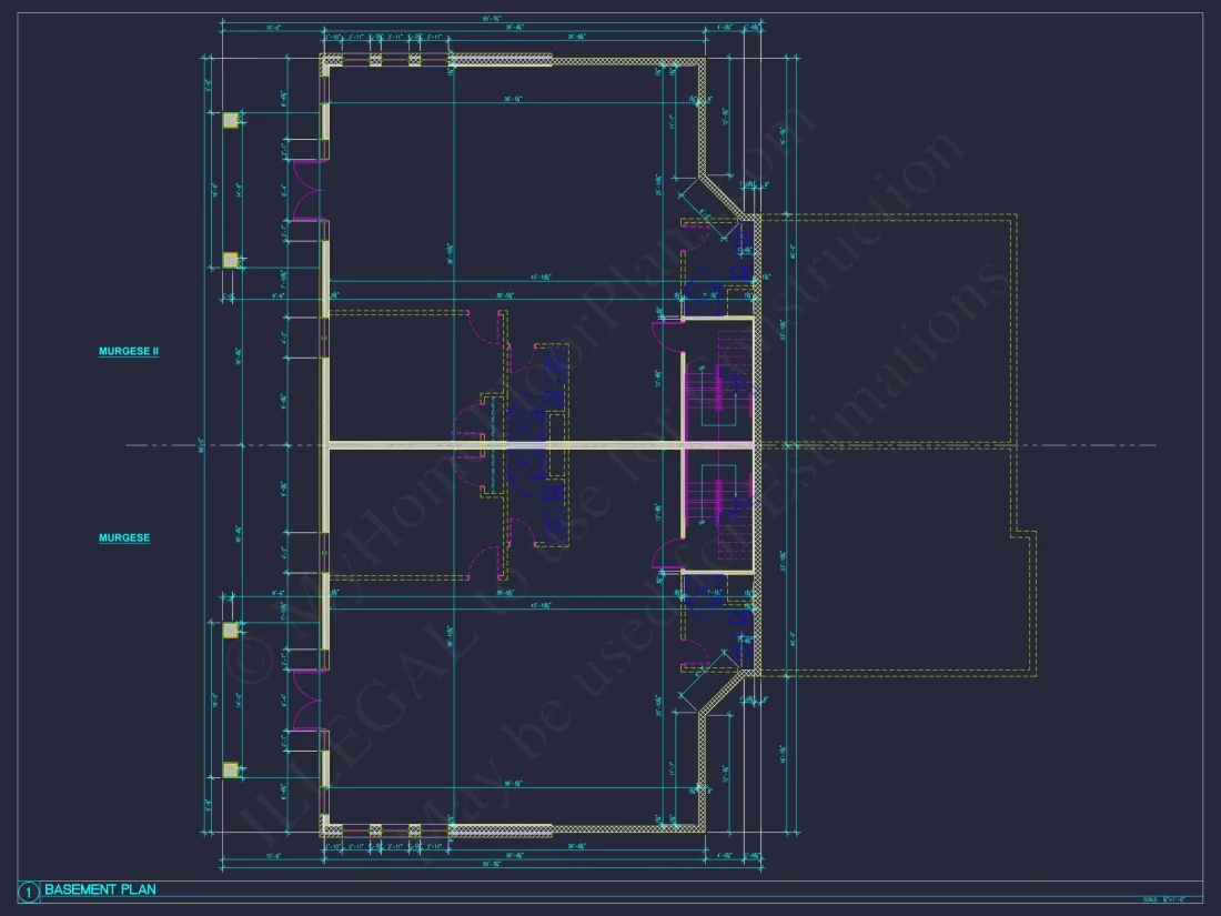 Elegant Home Plan with Detailed Floor Plan, CAD Blueprint & Designs