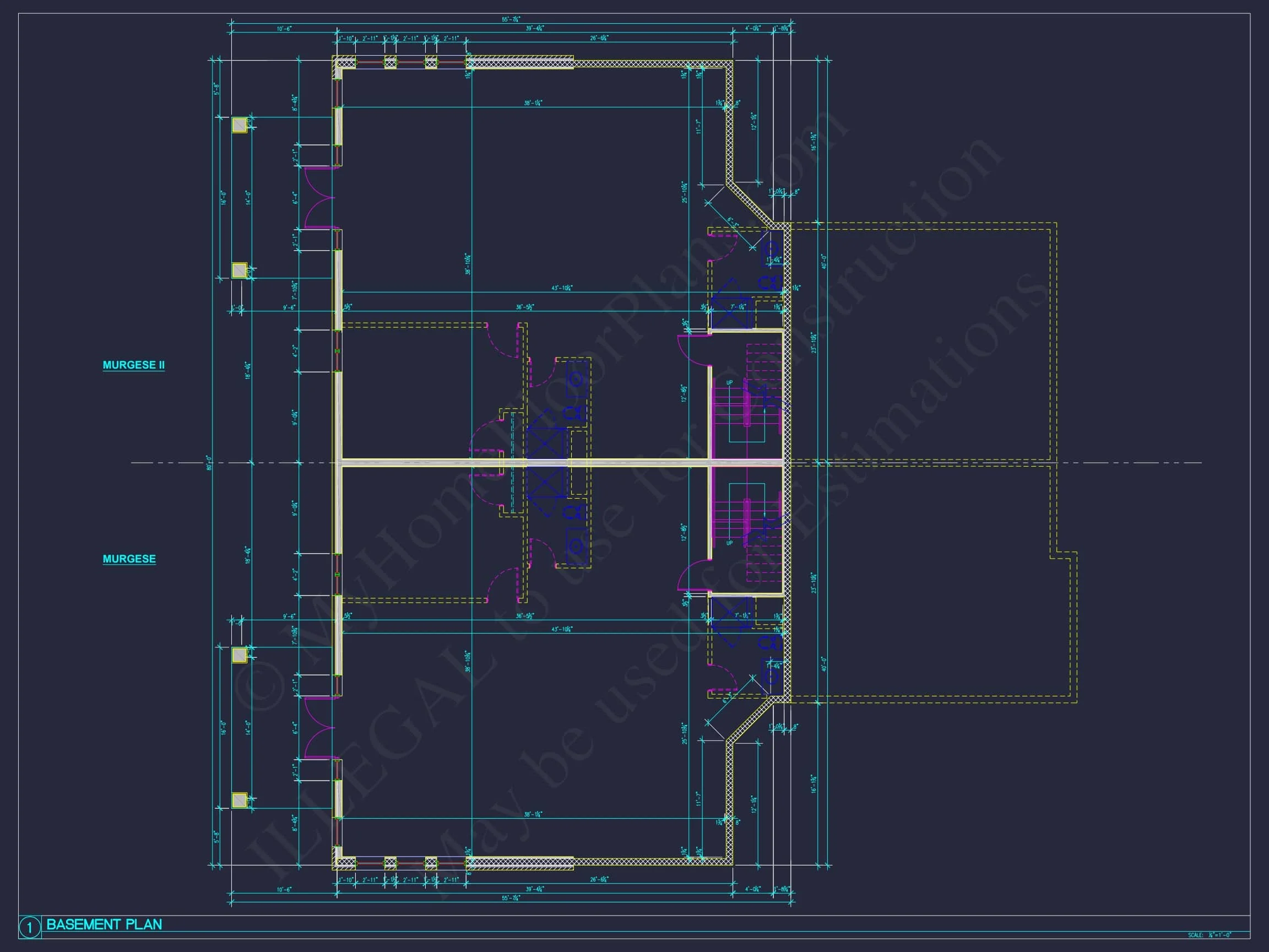 10-1929B DUPLEX PLAN - Elegant House Plan with Detailed Floor Plan, CAD Blueprint & Designs 8 Elegant Home Plan with Detailed Floor Plan, CAD Blueprint & Designs