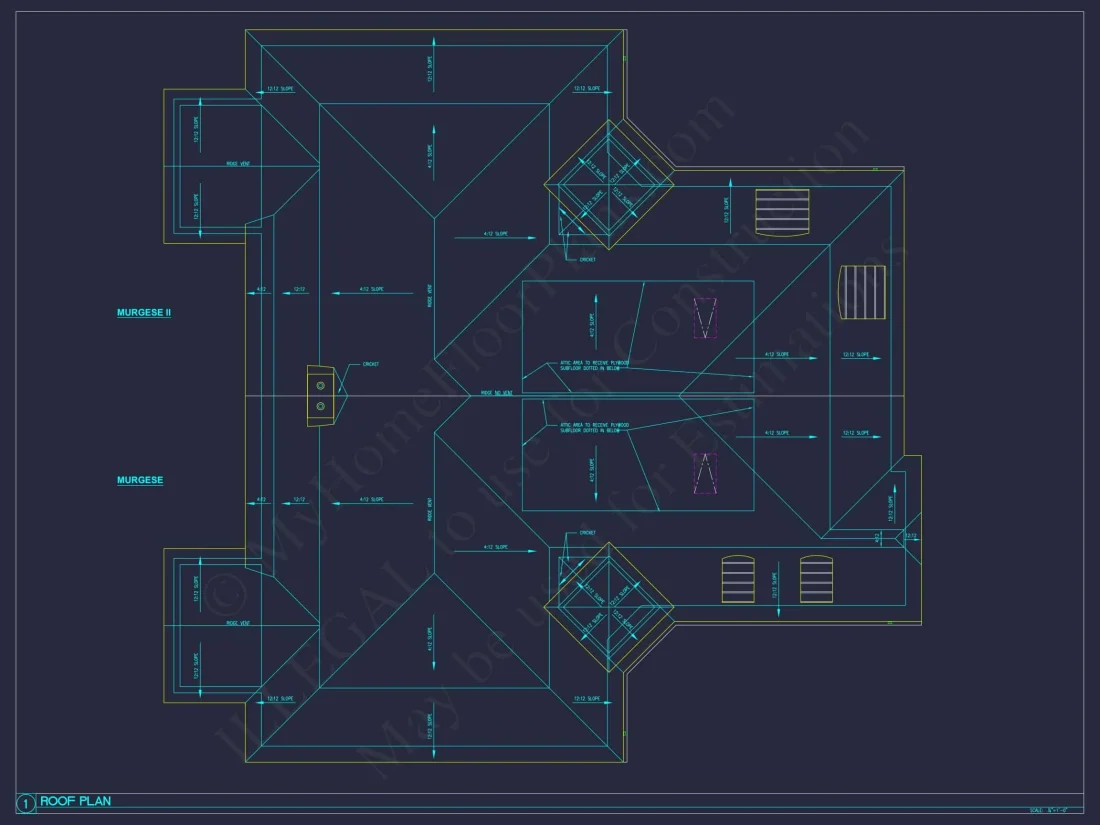Elegant Home Plan with Detailed Floor Plan, CAD Blueprint & Designs