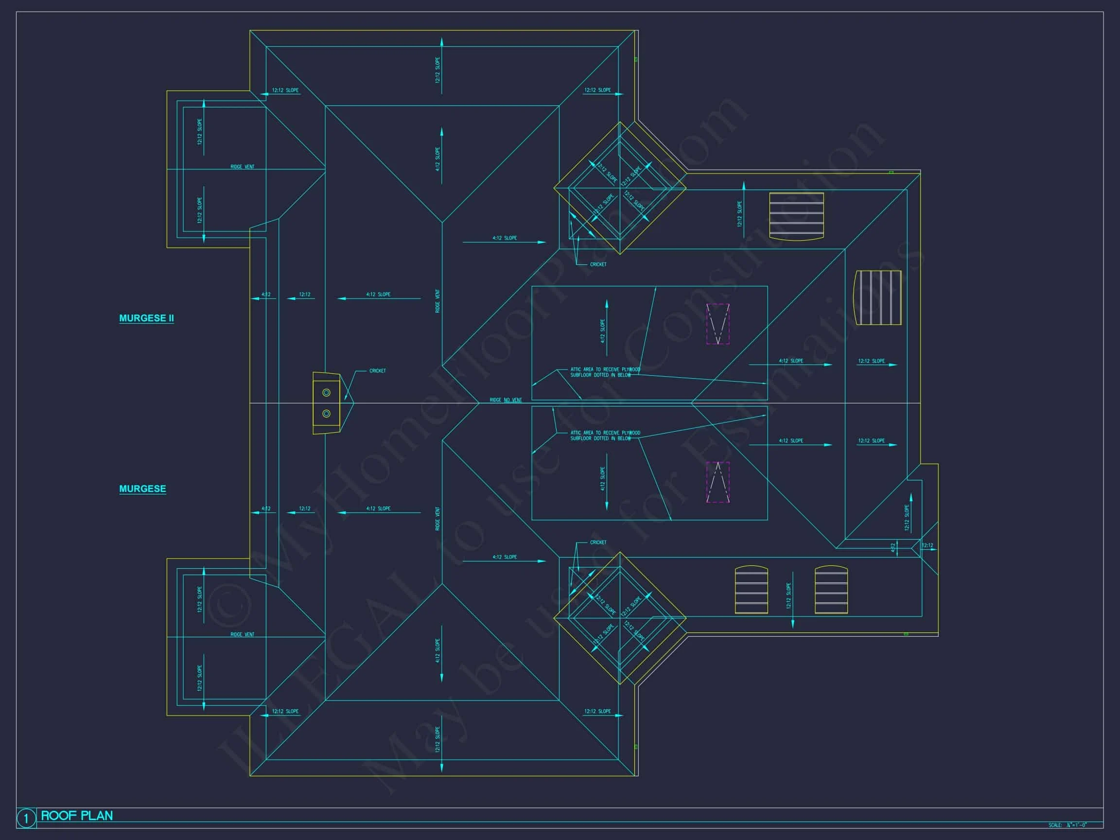 10-1929B DUPLEX PLAN - Elegant House Plan with Detailed Floor Plan, CAD Blueprint & Designs 16 Elegant Home Plan with Detailed Floor Plan, CAD Blueprint & Designs
